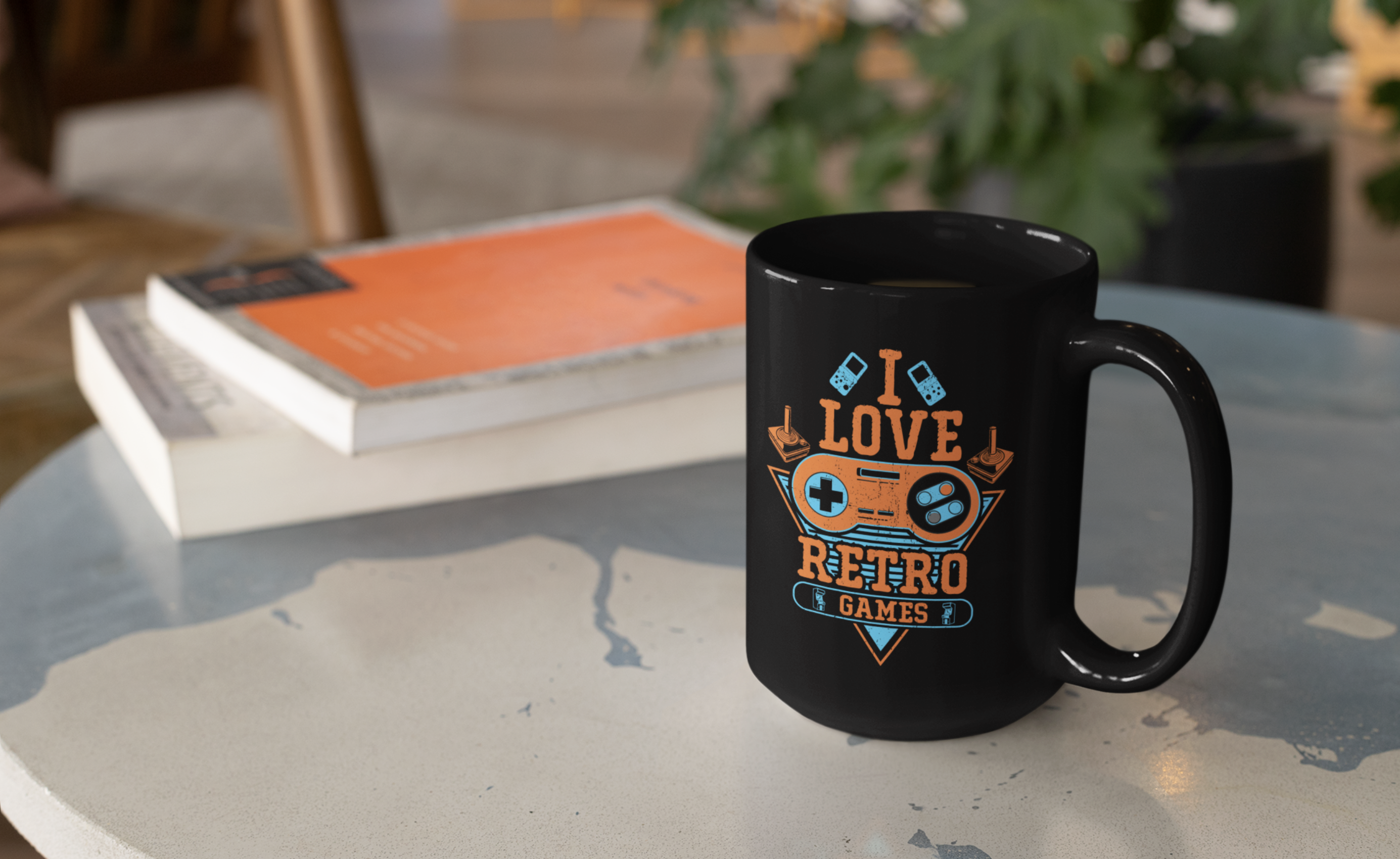 I Love Retro Games Black Mug, 15oz product thumbnail image I Love Retro Games Black Mug, 15oz product thumbnail image