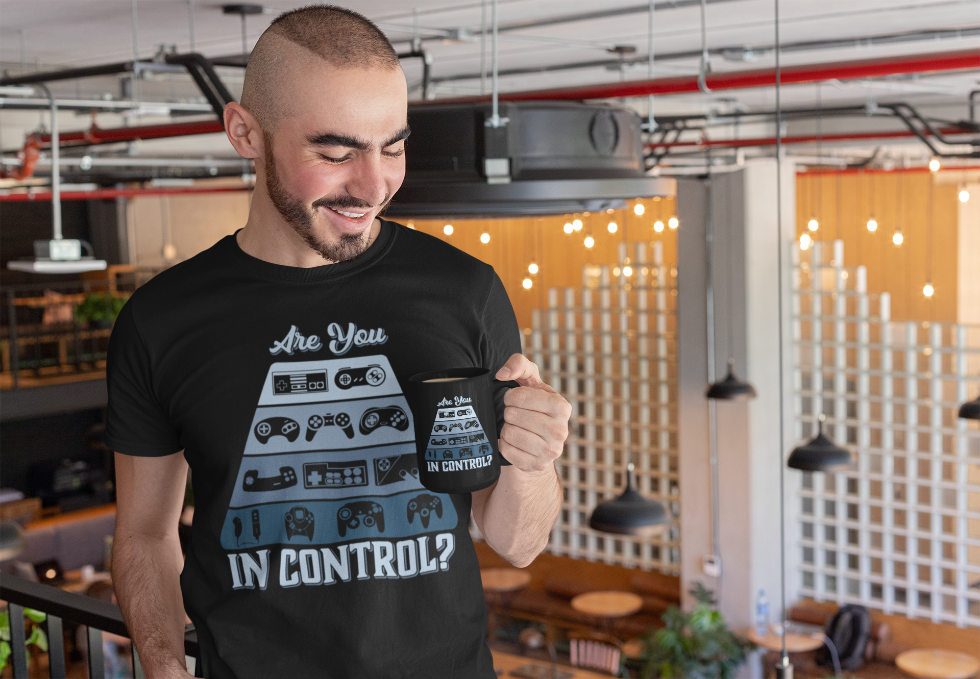 Are You in Control Black Mug, 15oz product thumbnail image Are You in Control Black Mug, 15oz product thumbnail image