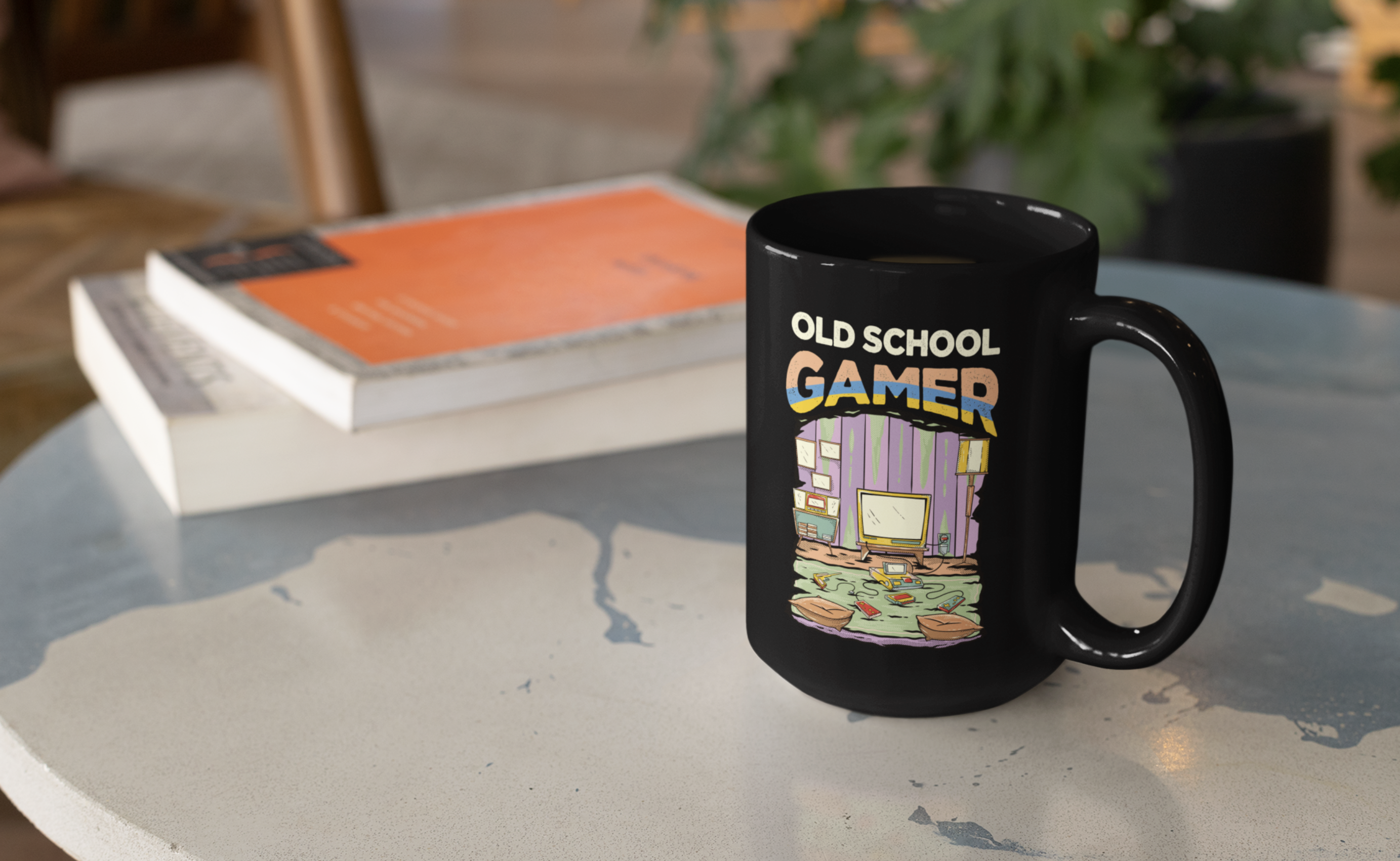 Old School Gamer Black Mug, 15oz product thumbnail image Old School Gamer Black Mug, 15oz product thumbnail image