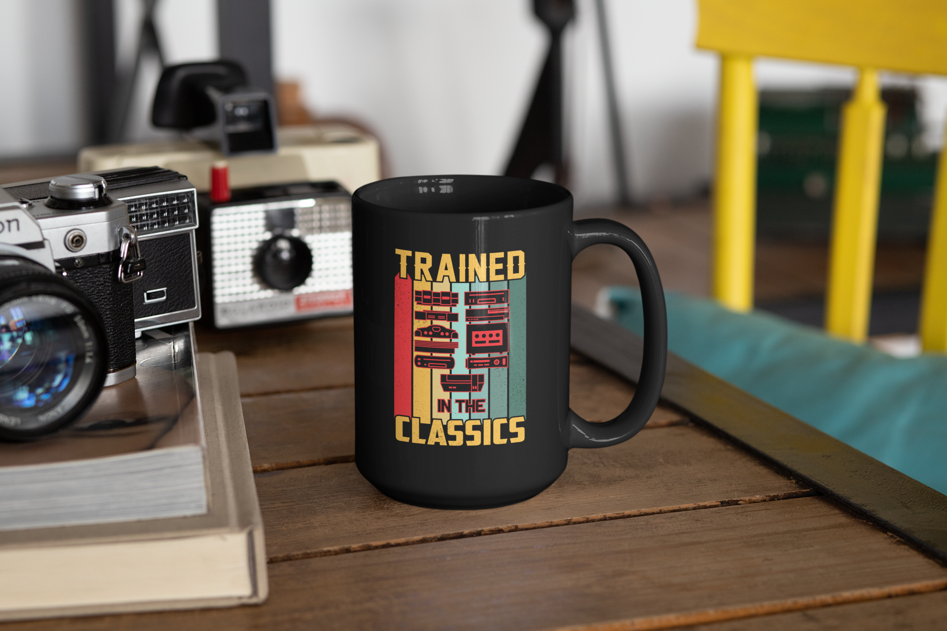 Trained in the Classics Black Mug, 15oz product thumbnail image Trained in the Classics Black Mug, 15oz product thumbnail image