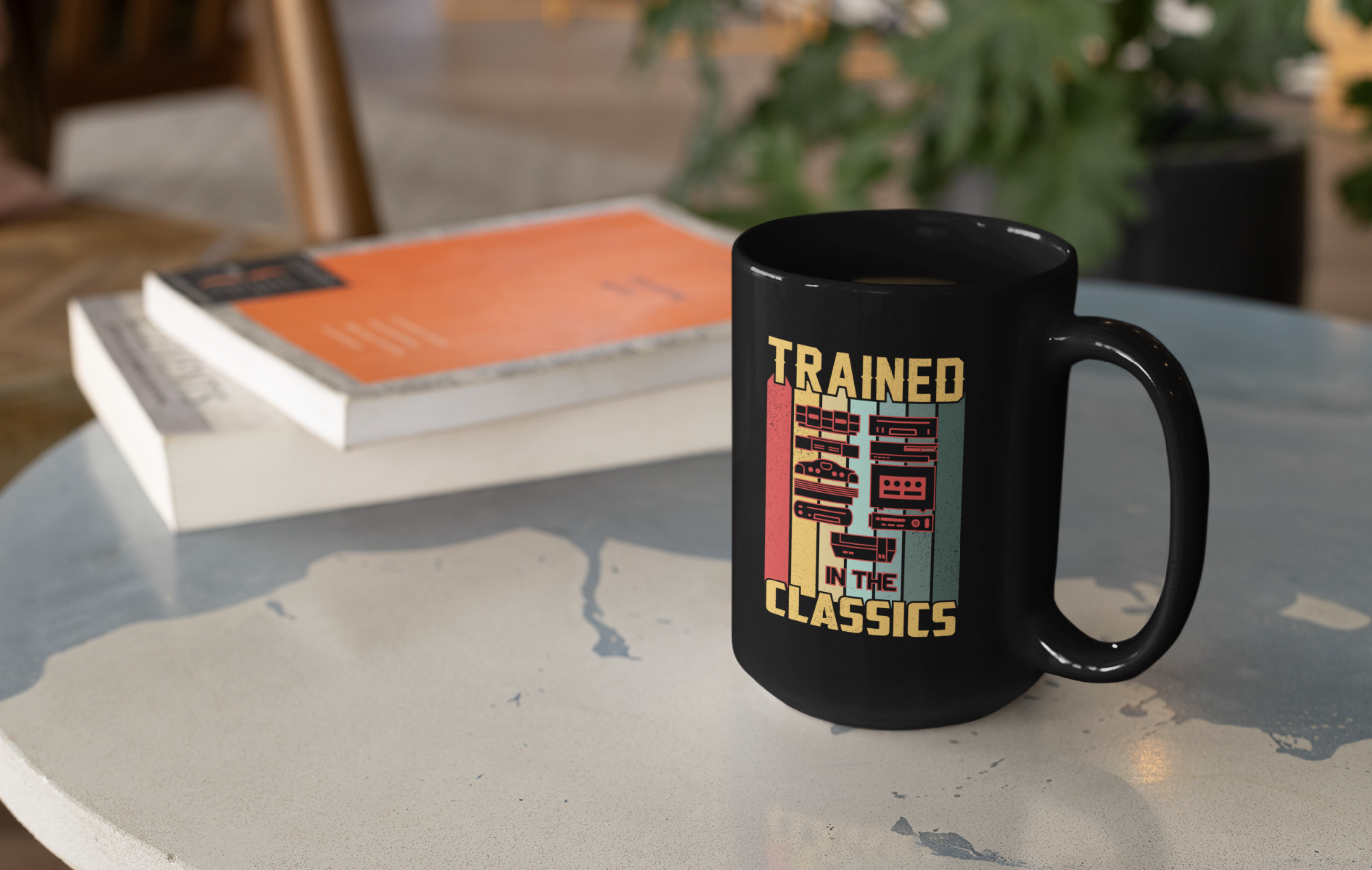 Trained in the Classics Black Mug, 15oz product thumbnail image Trained in the Classics Black Mug, 15oz product thumbnail image