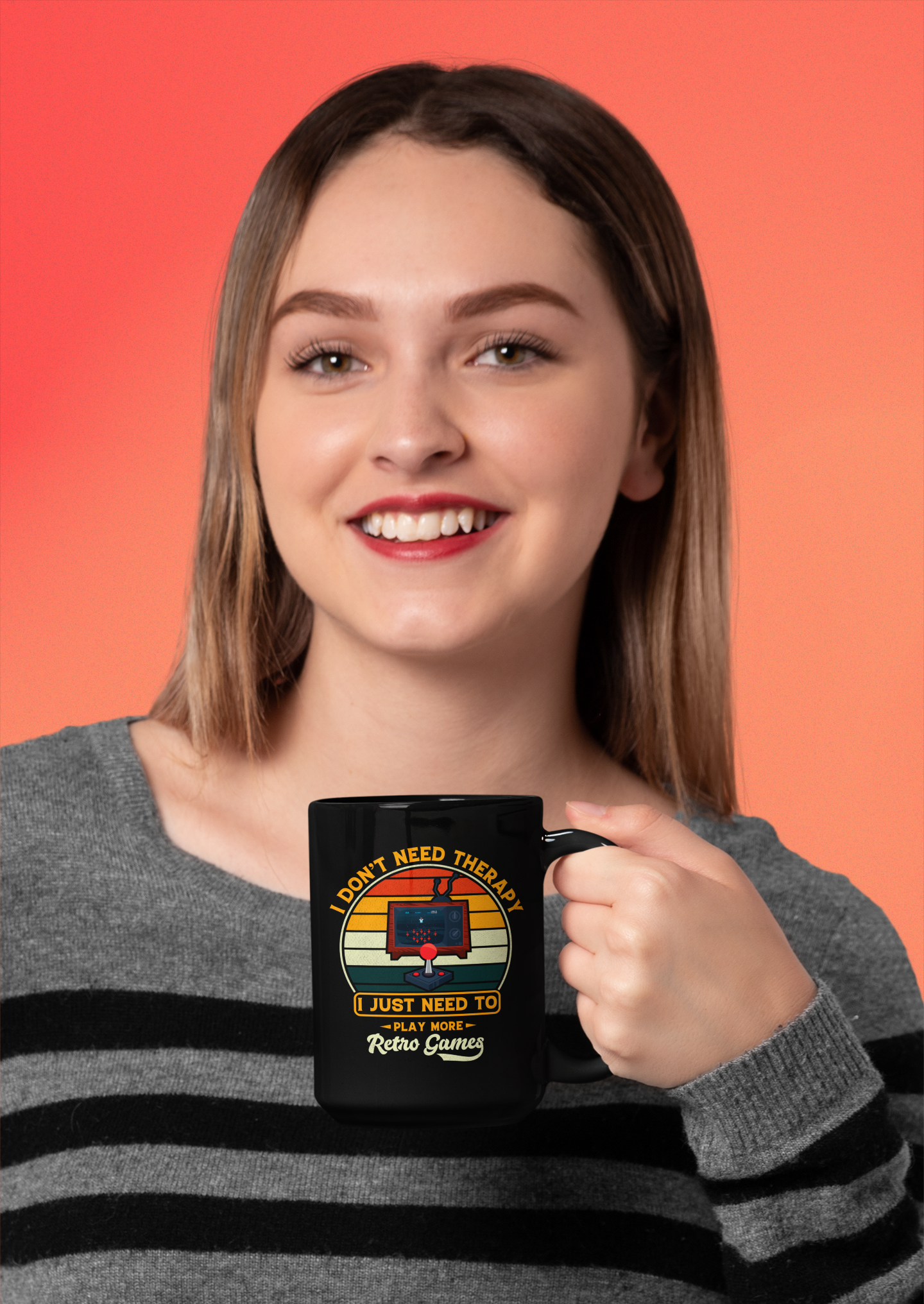 I Don't Need Therapy I Just Need to Play More Retro Games Black Mug, 15oz product thumbnail image I Don't Need Therapy I Just Need to Play More Retro Games Black Mug, 15oz product thumbnail image