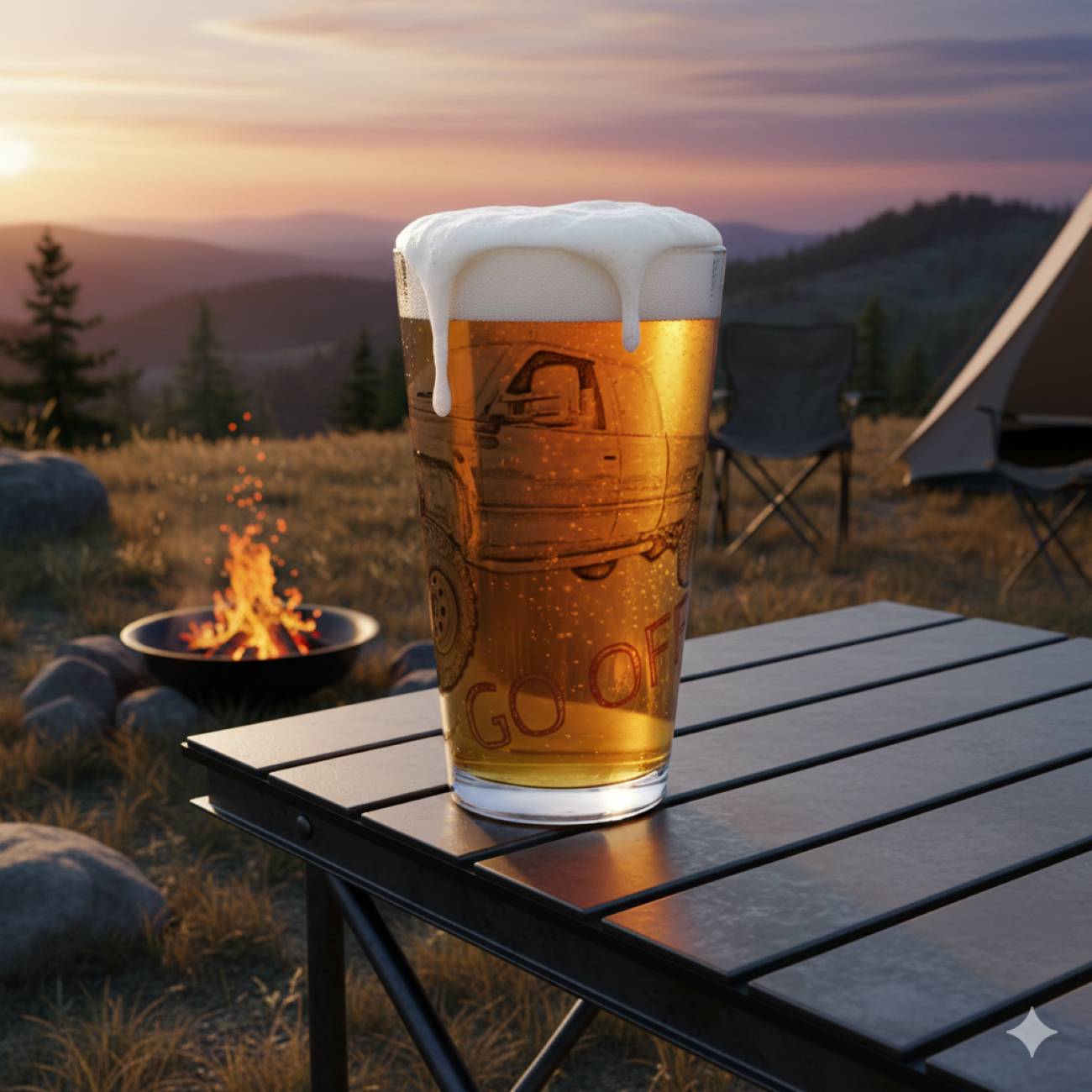 "Go Off Road" 16oz Mixing Glass — Cocktail Glass product thumbnail image "Go Off Road" 16oz Mixing Glass — Cocktail Glass product thumbnail image