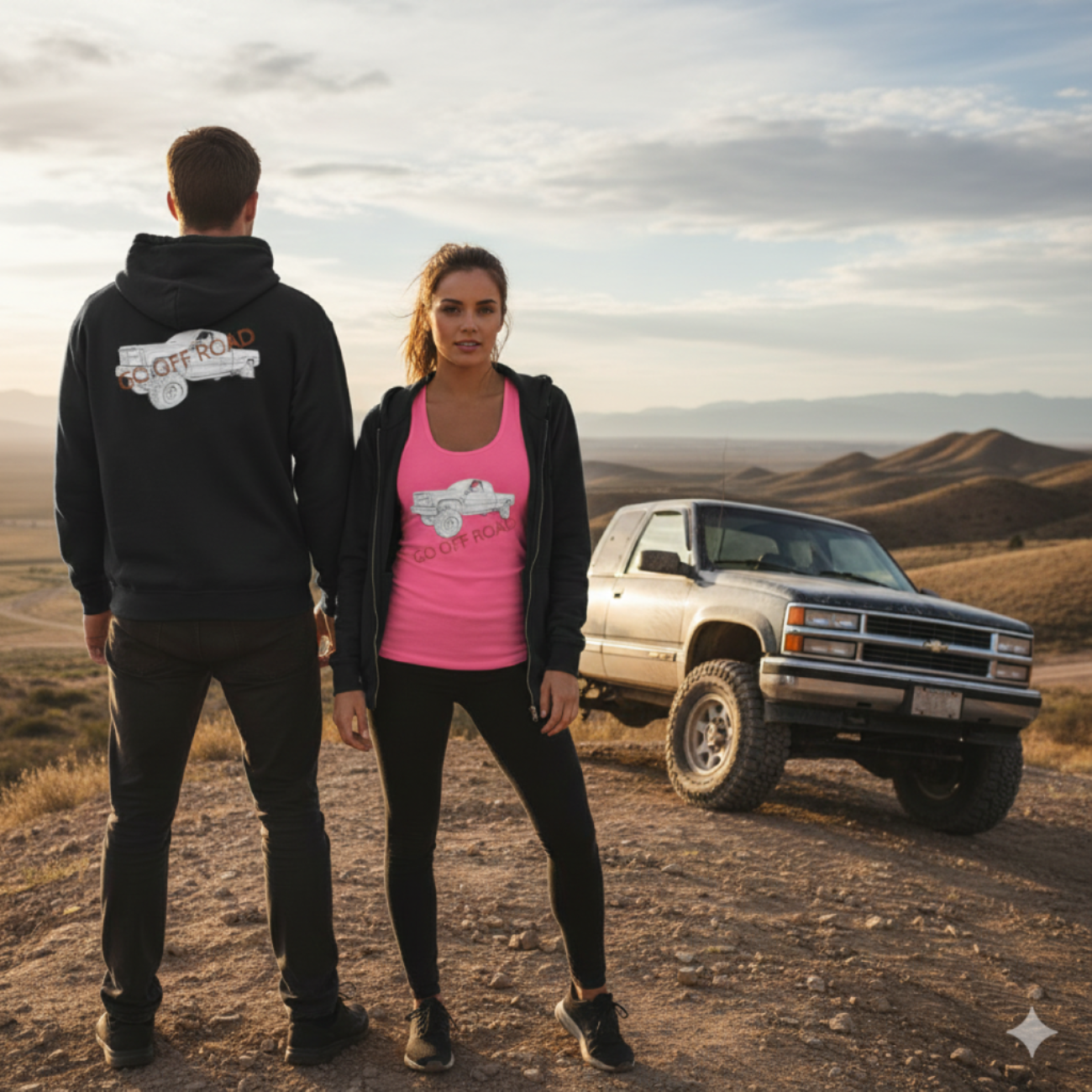 "Go Off Road" Zip Hoodie — Off-Road Pickup Full-Zip Sweatshirt product thumbnail image "Go Off Road" Zip Hoodie — Off-Road Pickup Full-Zip Sweatshirt product thumbnail image