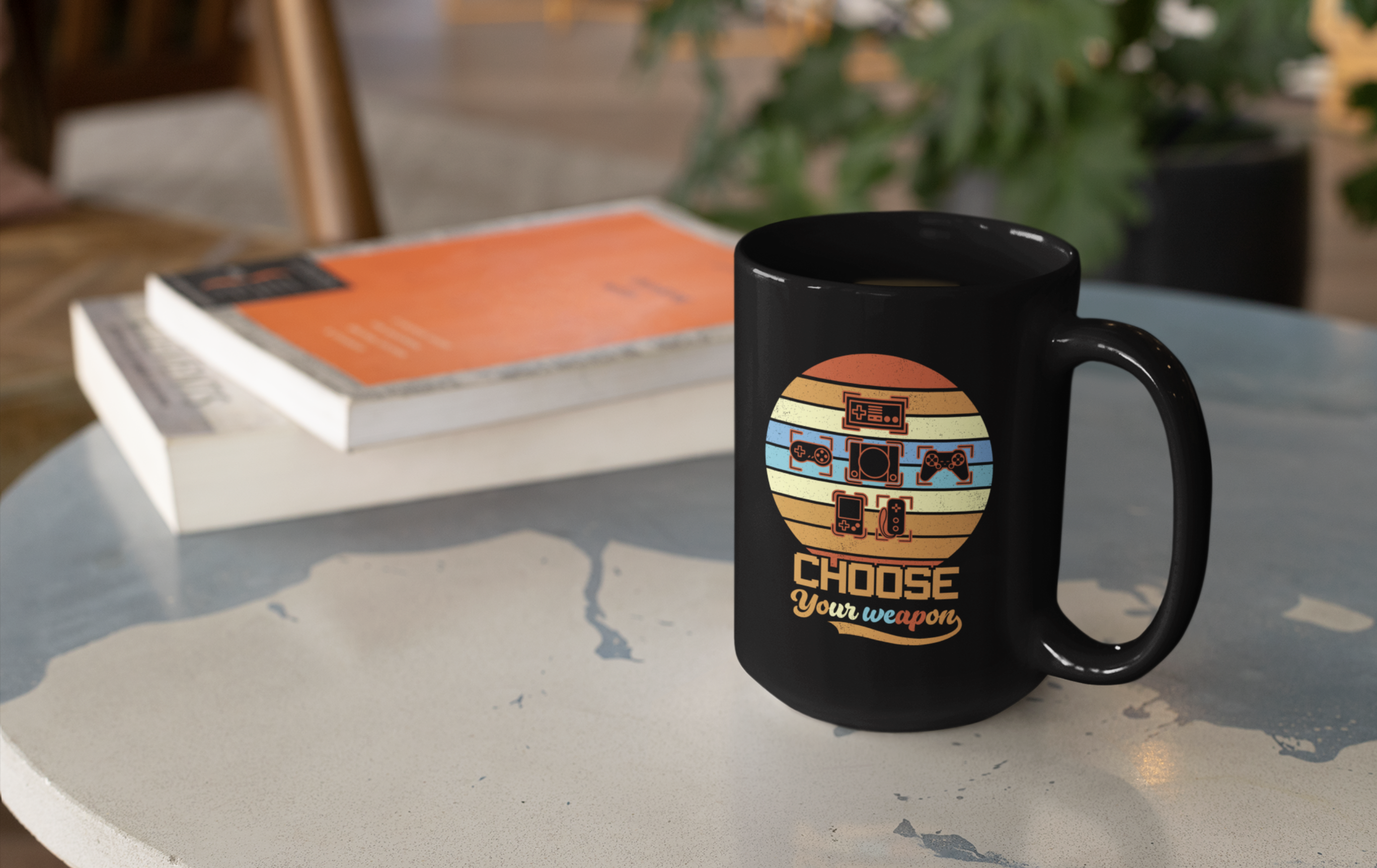 Choose Your Weapon Black Mug, 15oz product thumbnail image