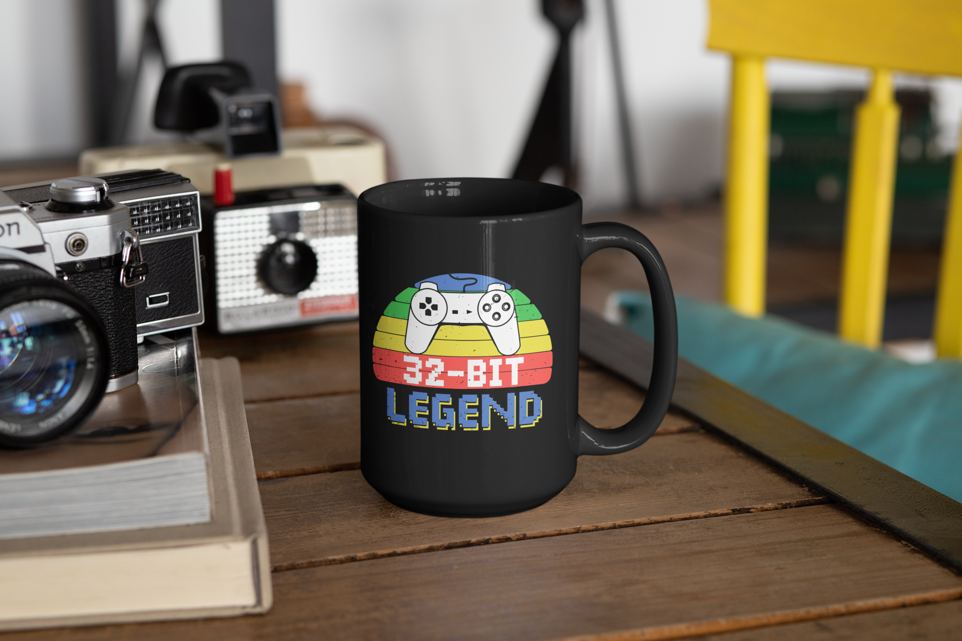 32-Bit Legend Black Mug, 15oz