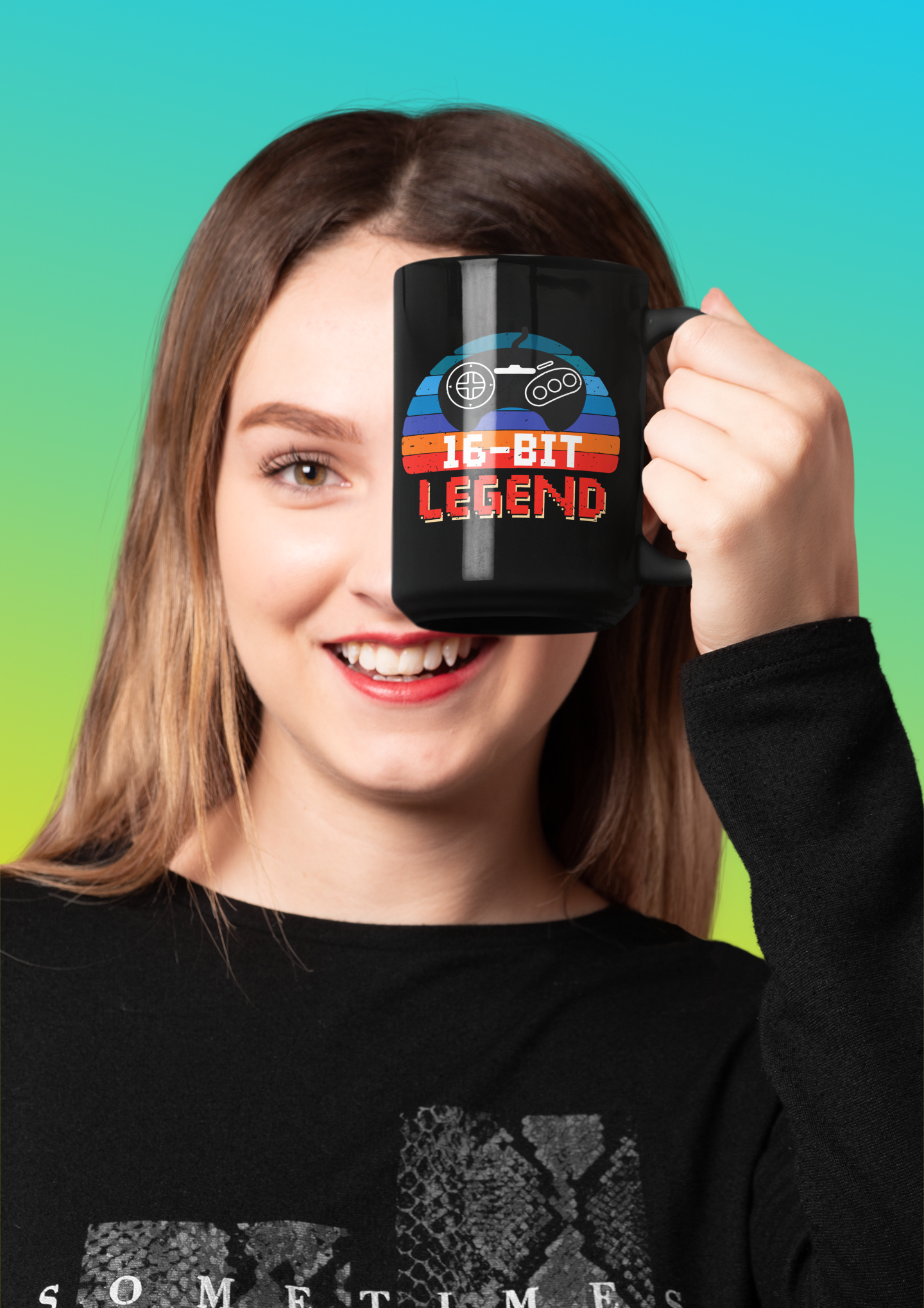 16-Bit Legend Black Mug, 15oz product thumbnail image