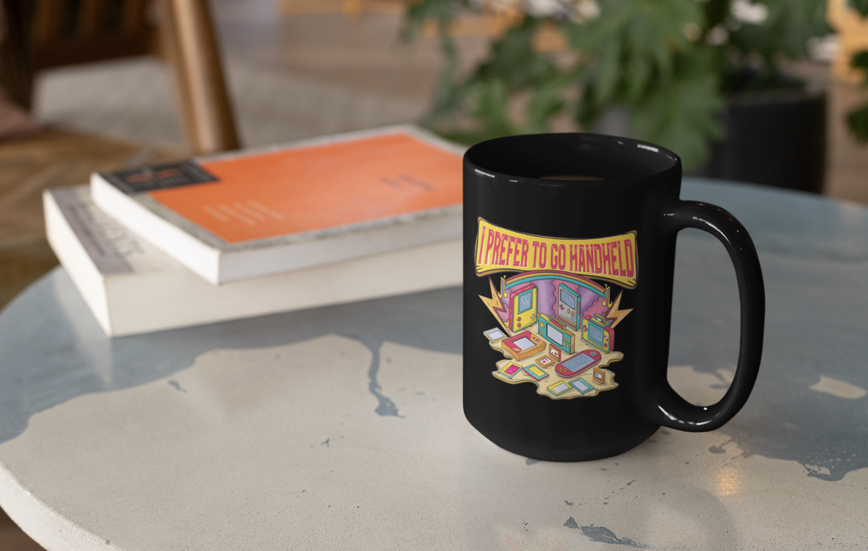 I Prefer to Go Handheld Black Mug, 15oz product thumbnail image I Prefer to Go Handheld Black Mug, 15oz product thumbnail image