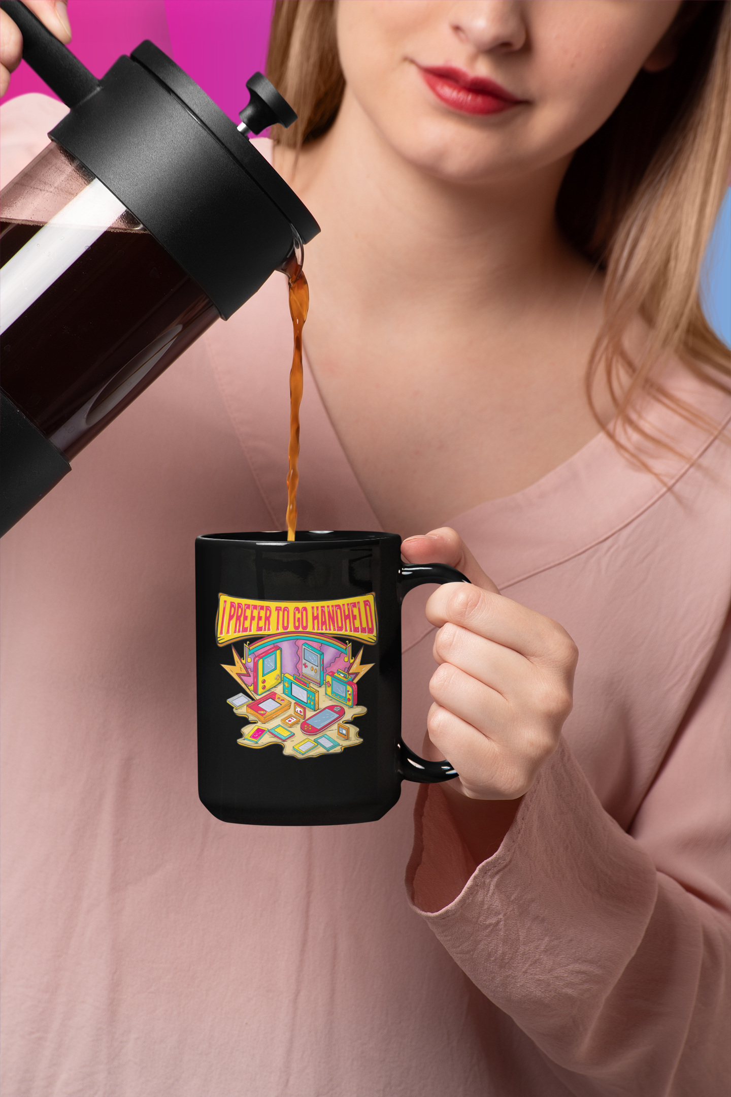 I Prefer to Go Handheld Black Mug, 15oz product thumbnail image