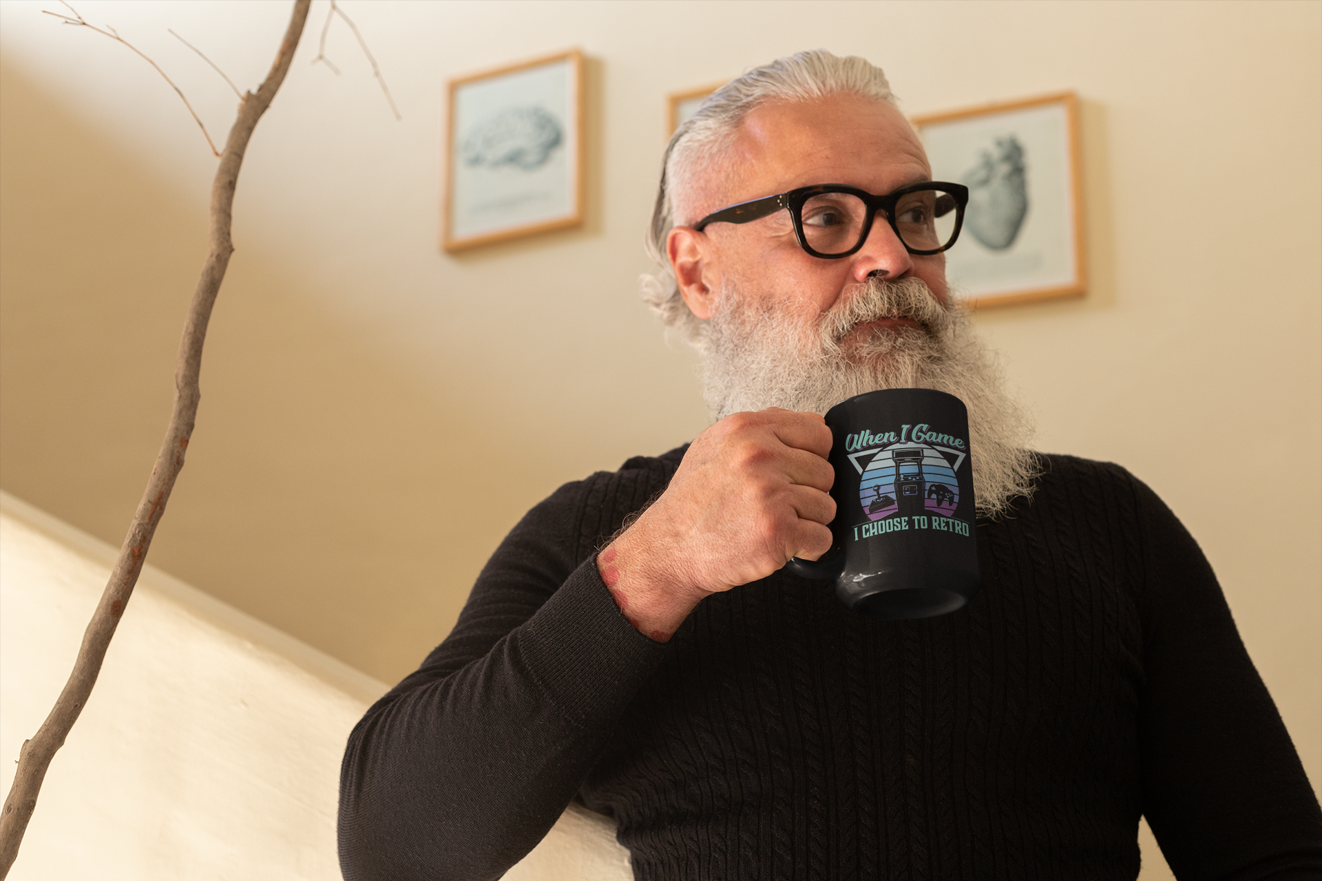 When I Game I Choose to Retro Black Mug, 15oz product thumbnail image When I Game I Choose to Retro Black Mug, 15oz product thumbnail image