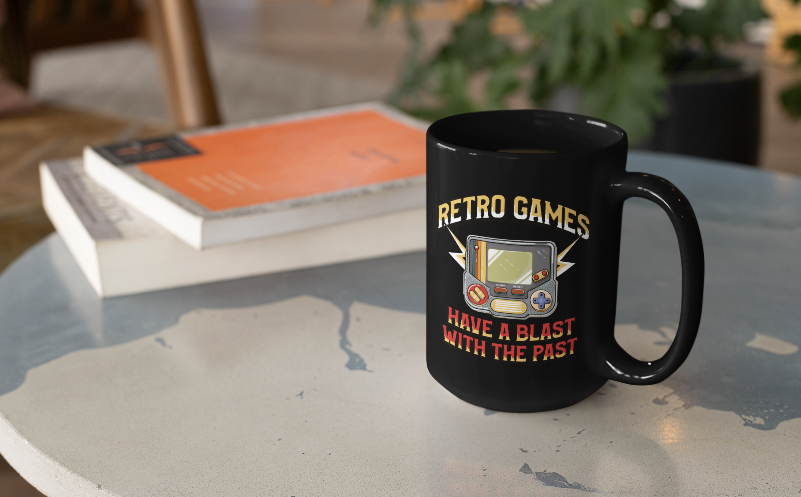 Retro Games Have a Blast with the Past Black Mug, 15oz product thumbnail image