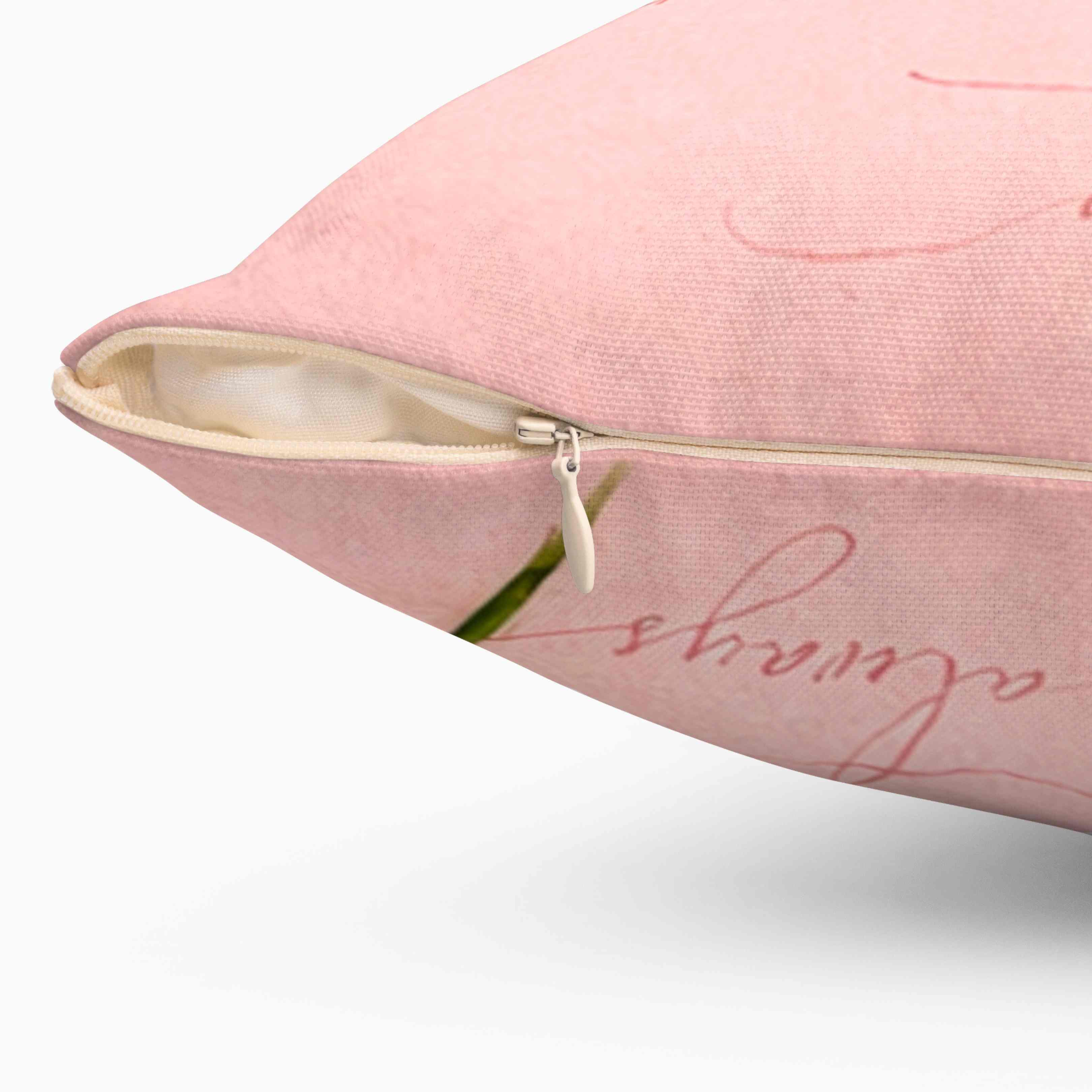 Still Choosing You pillow | Red rose script, romantic throw cushion product thumbnail image Still Choosing You pillow | Red rose script, romantic throw cushion product thumbnail image