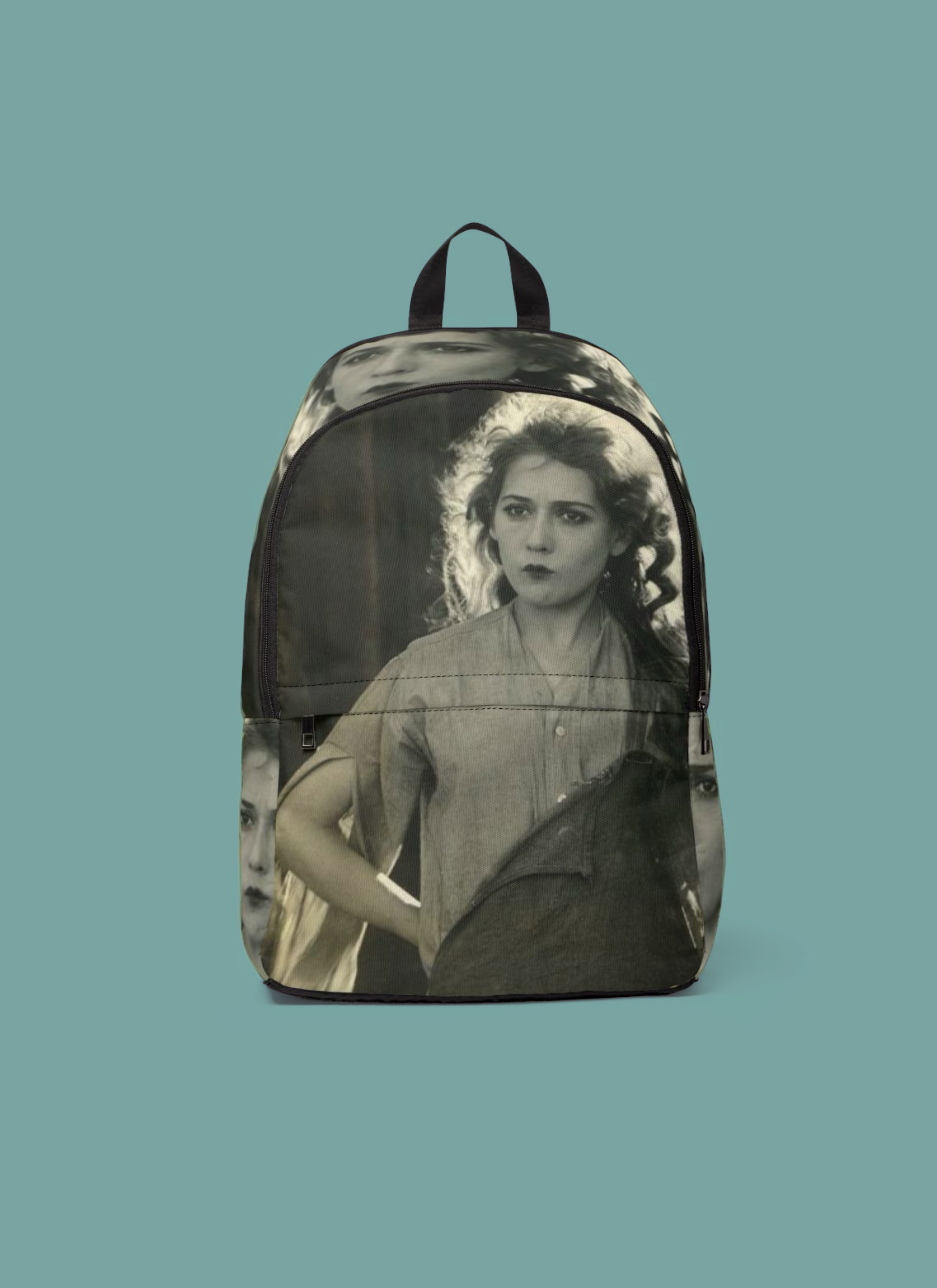 Mary Pickford Collection Unisex Backpack, Fabric Bag, Vintage Style Rucksack, 1915 Inspired Travel Knapsack, Film Buff Gift product thumbnail image