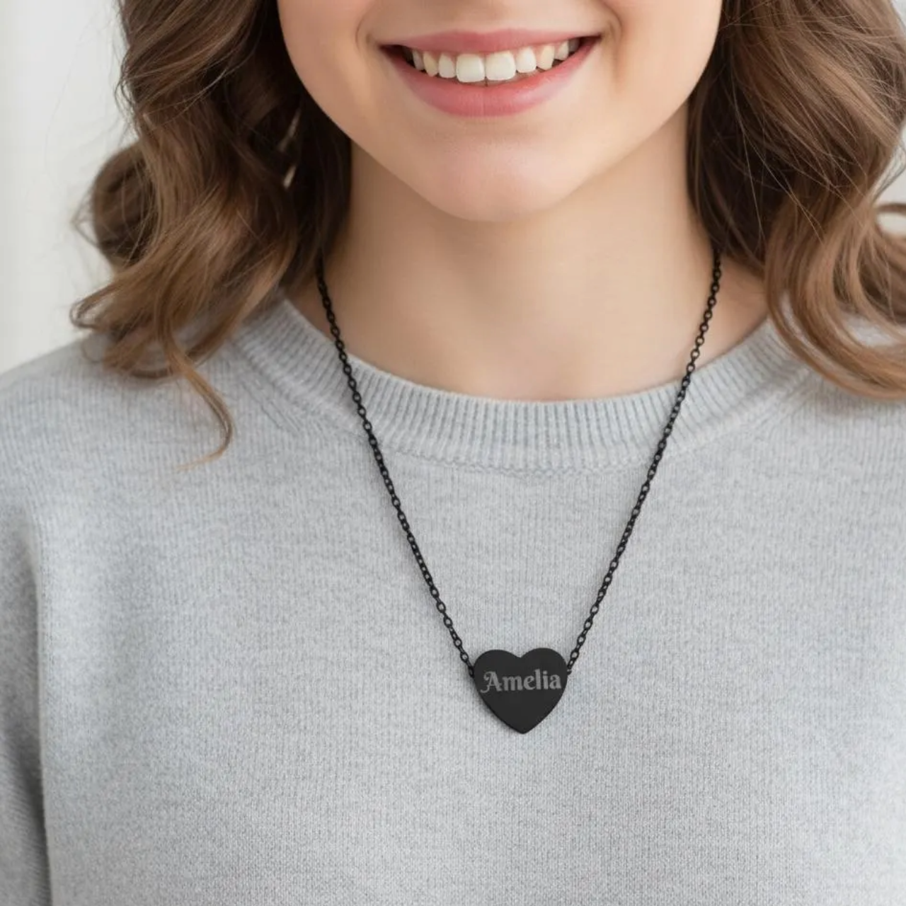 Engraved Heart Necklace