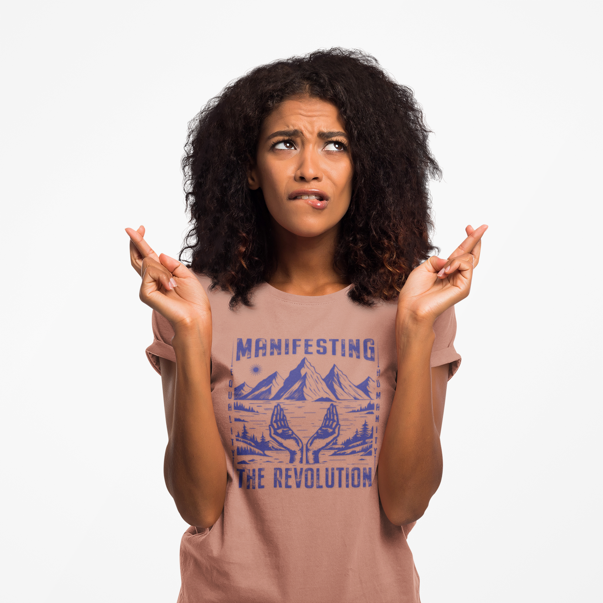 Manifesting the Revolution T-Shirt — Mountain Hands Graphic Tee product thumbnail image Manifesting the Revolution T-Shirt — Mountain Hands Graphic Tee product thumbnail image