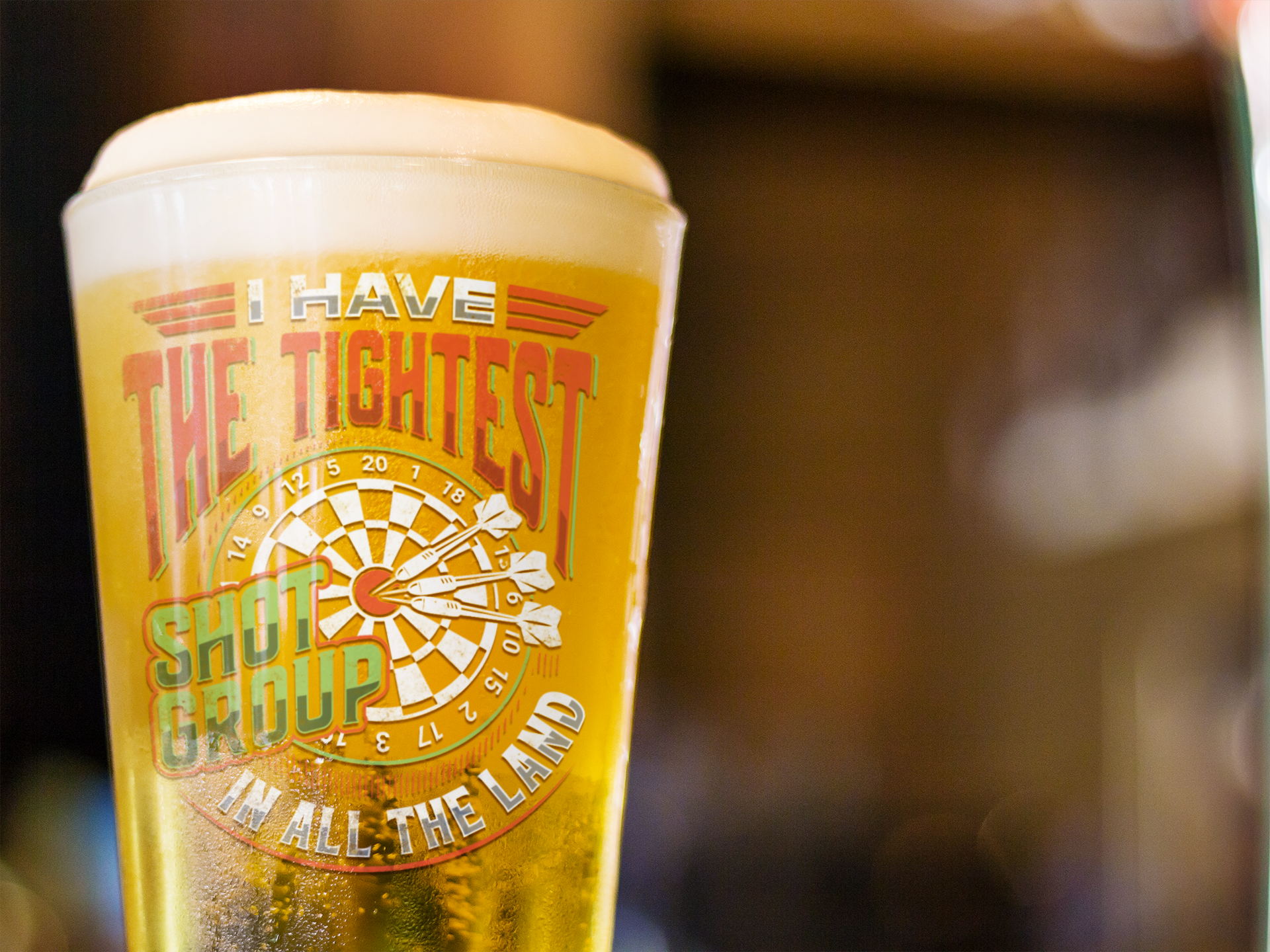 I Have the Tightest Shot Group in all the Land Pint Glass, 16oz