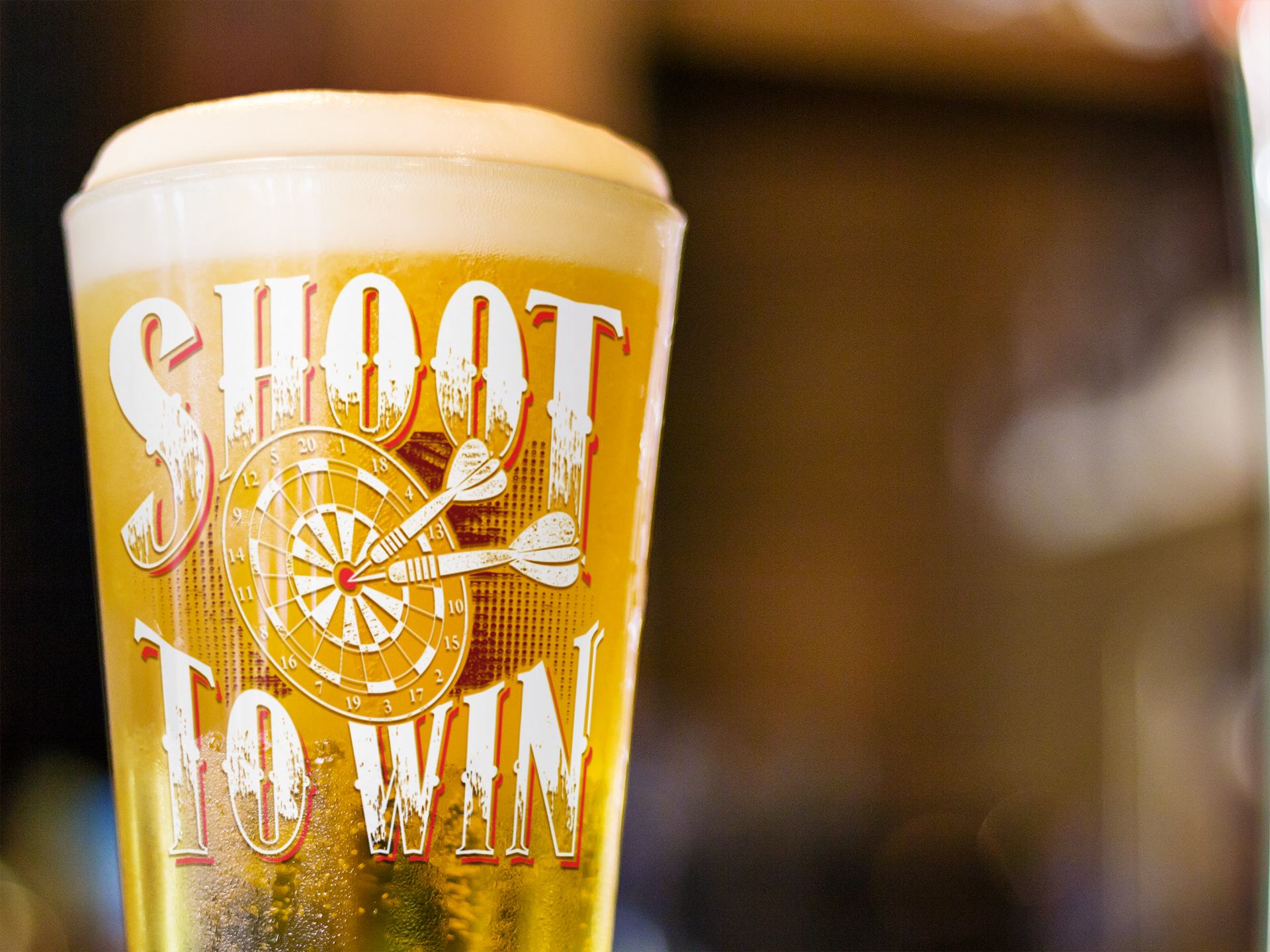 Shoot to Win Pint Glass, 16oz