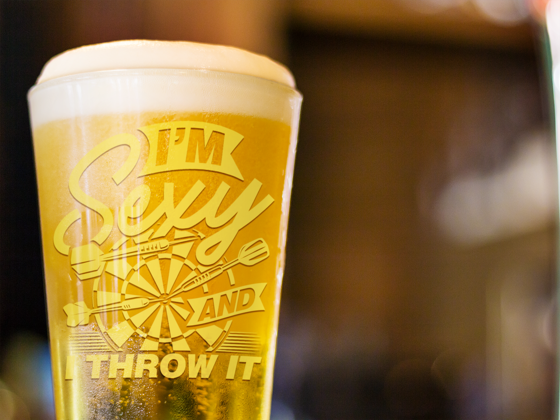 I'm Sexy and I Throw It Pint Glass, 16oz product thumbnail image