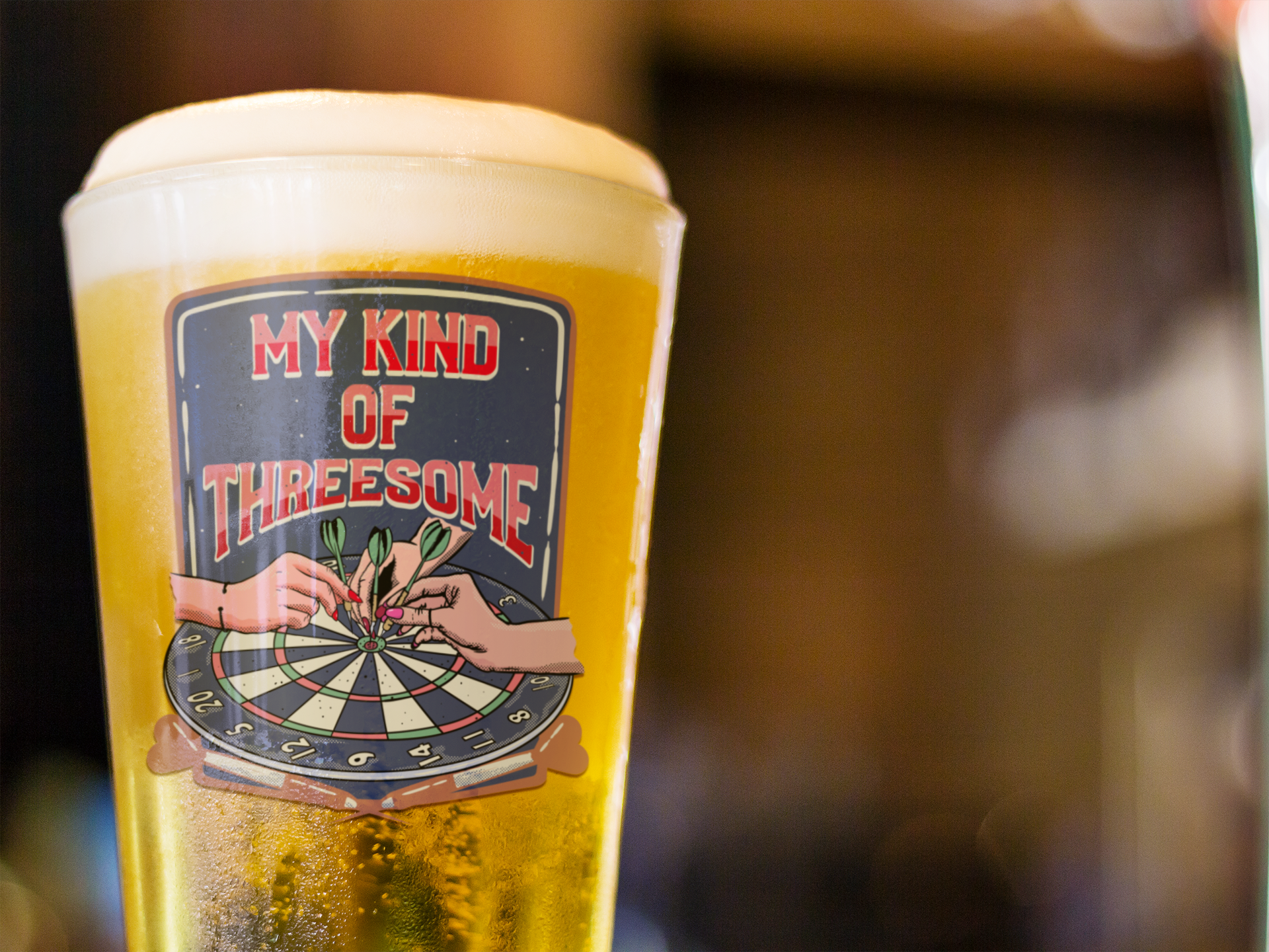 My Kind of Threesome Pint Glass, 16oz product thumbnail image My Kind of Threesome Pint Glass, 16oz product thumbnail image