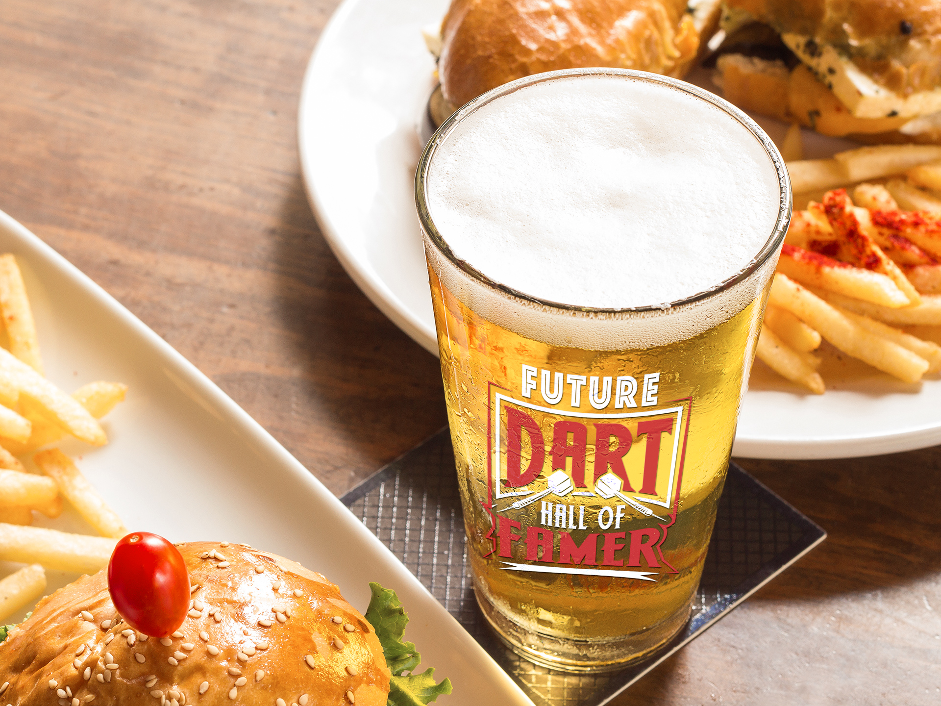 Future Dart Hall of Famer Pint Glass, 16oz product thumbnail image Future Dart Hall of Famer Pint Glass, 16oz product thumbnail image