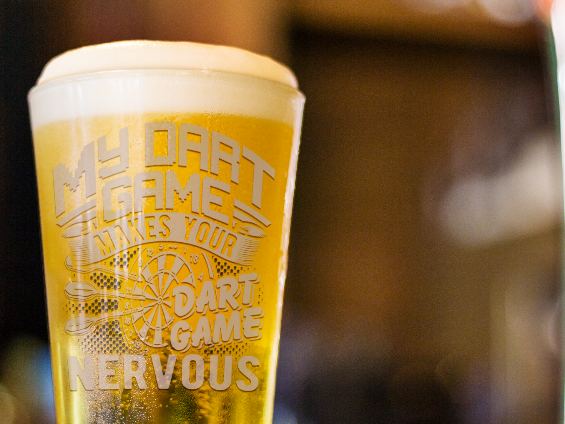 Dart Game Flex Pint Glass, 16oz