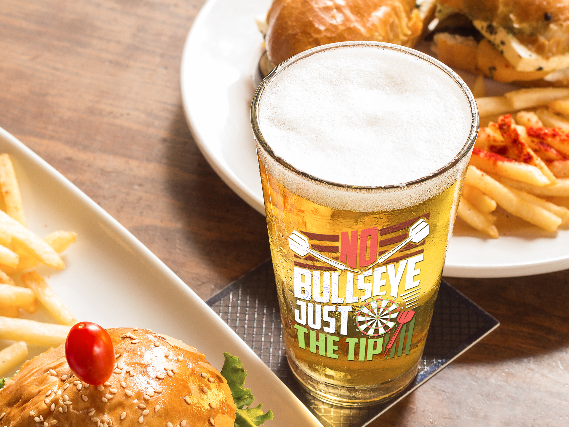 No Bullseye Just the Tip Pint Glass, 16oz product thumbnail image No Bullseye Just the Tip Pint Glass, 16oz product thumbnail image