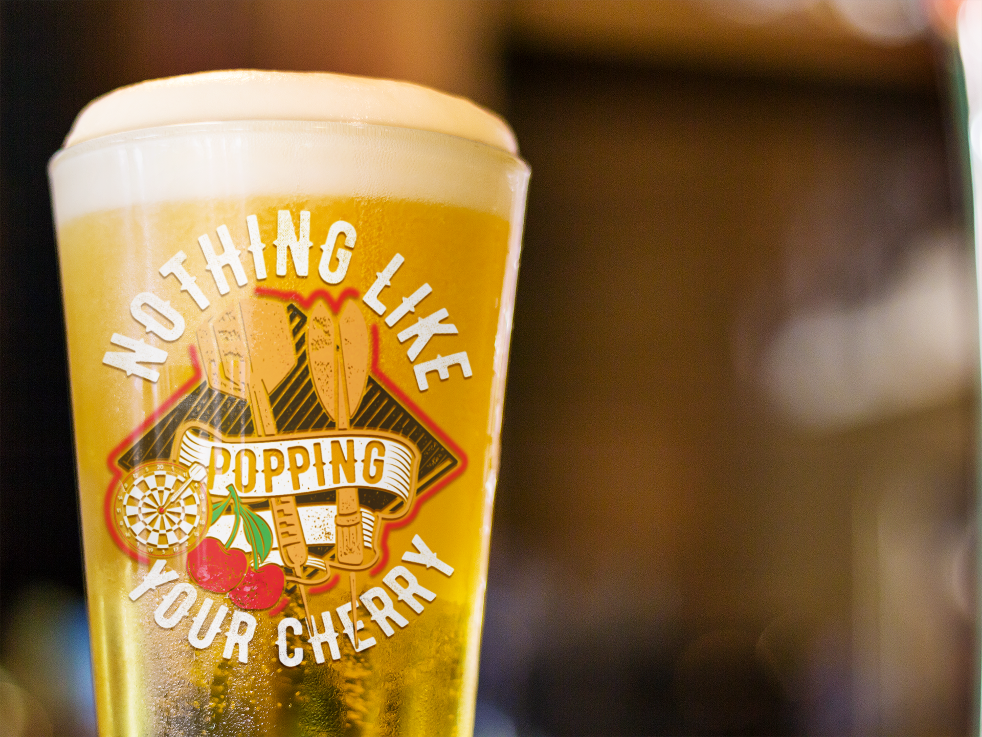 Nothing Like Popping Your Cherry Pint Glass, 16oz