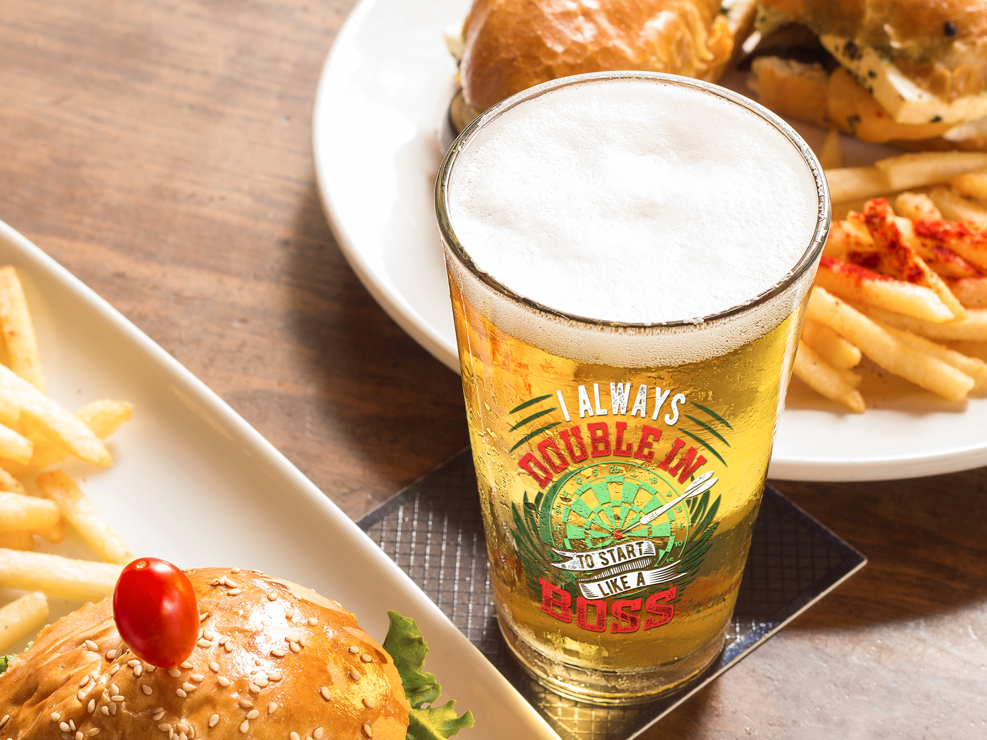 I Always Double in to Start Like A Boss Pint Glass, 16oz product thumbnail image I Always Double in to Start Like A Boss Pint Glass, 16oz product thumbnail image