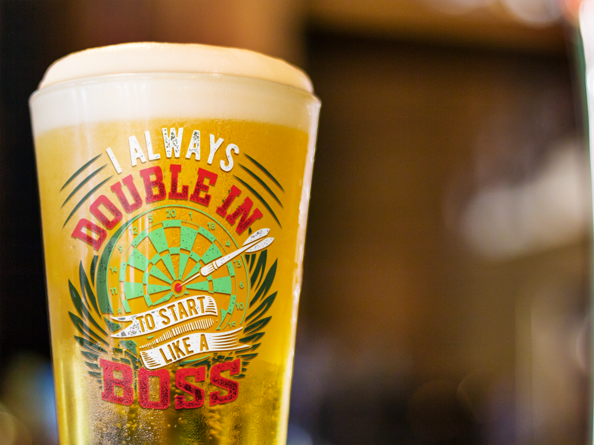 I Always Double in to Start Like A Boss Pint Glass, 16oz product thumbnail image