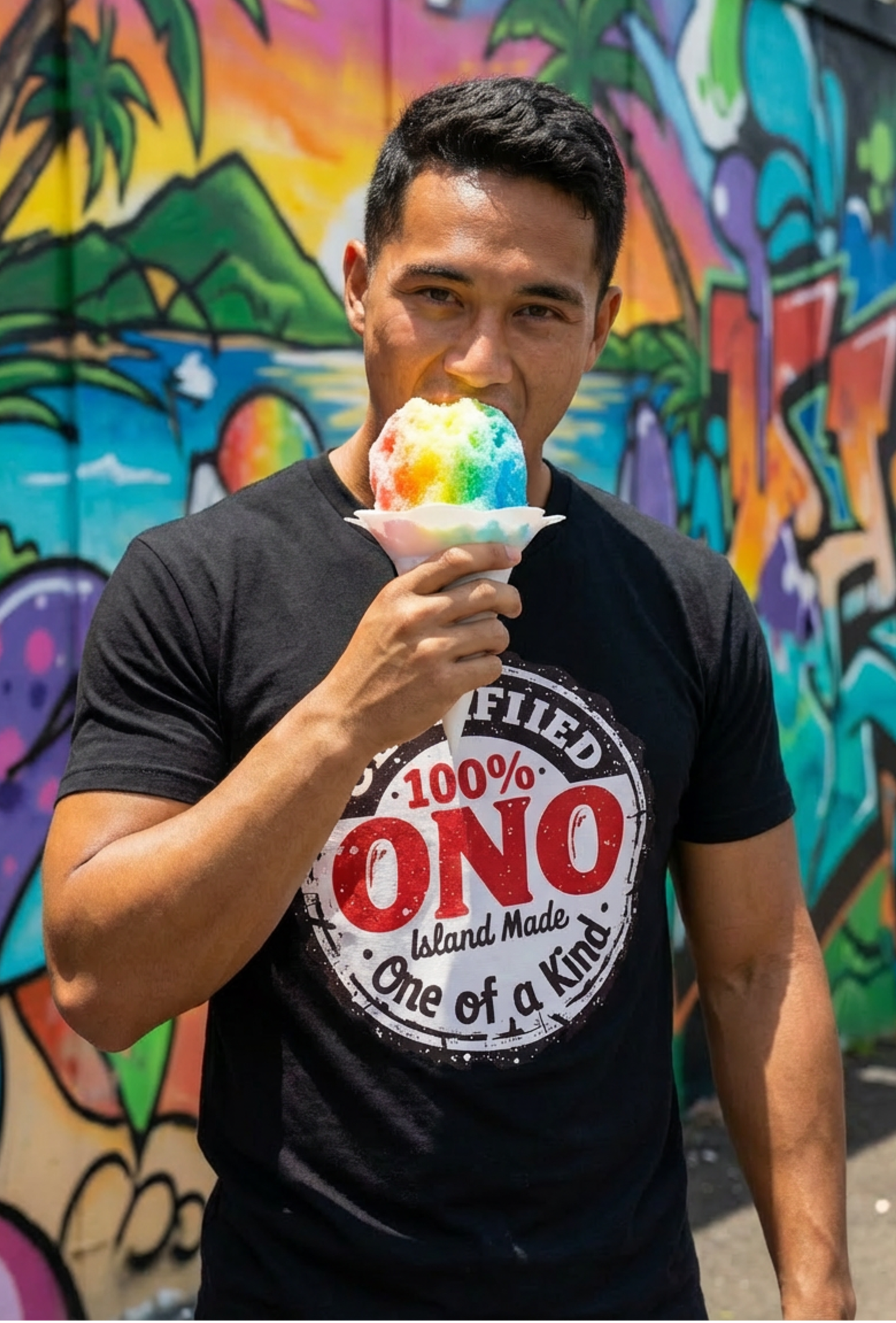 Certified 100% Ono Stamp T-Shirt — One of a Kind Island Made Hawaii Slang  Unisex Graphic Tee product thumbnail image