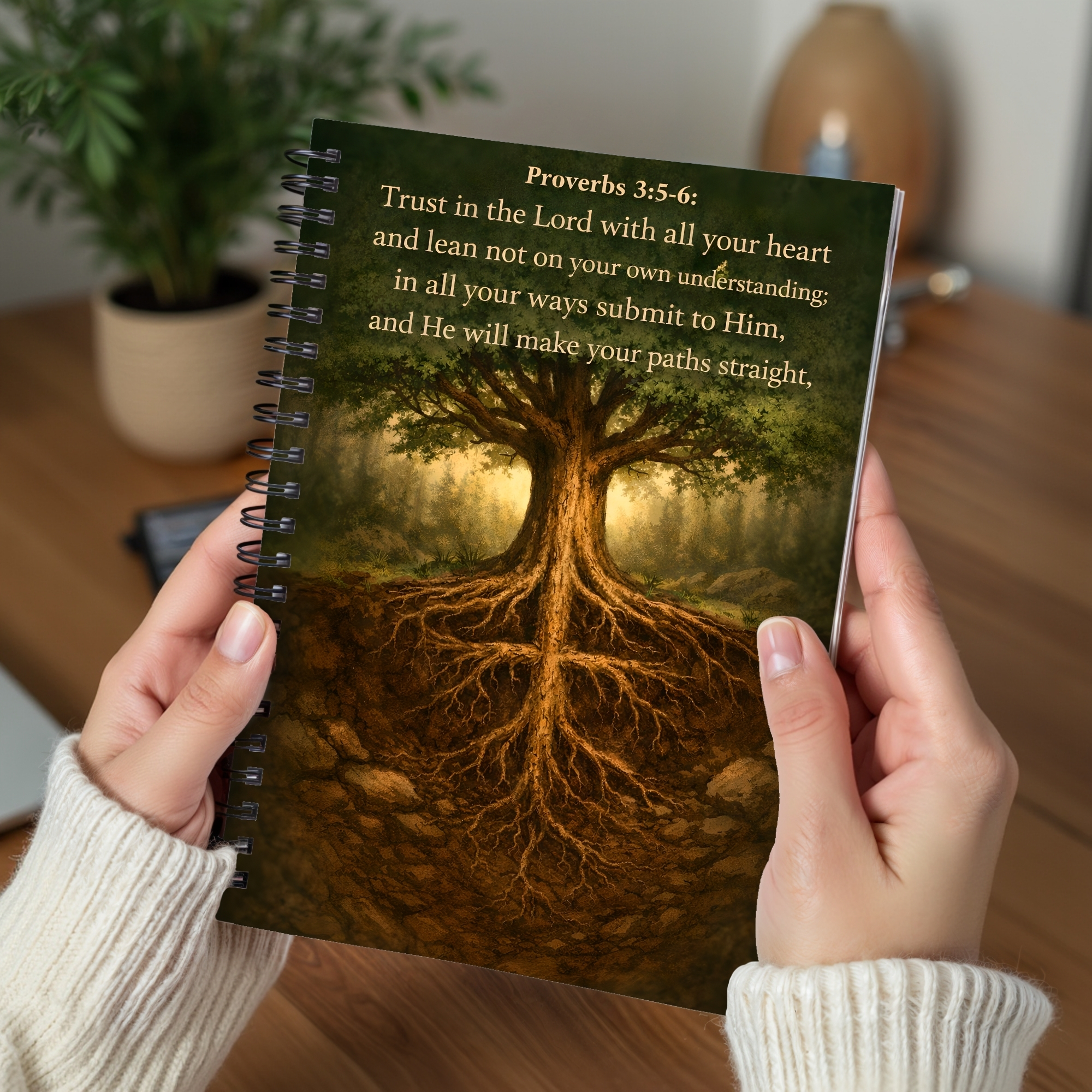 Proverbs 3:5-6 Tree of Faith Ruled Spiral Notebook product thumbnail image Proverbs 3:5-6 Tree of Faith Ruled Spiral Notebook product thumbnail image