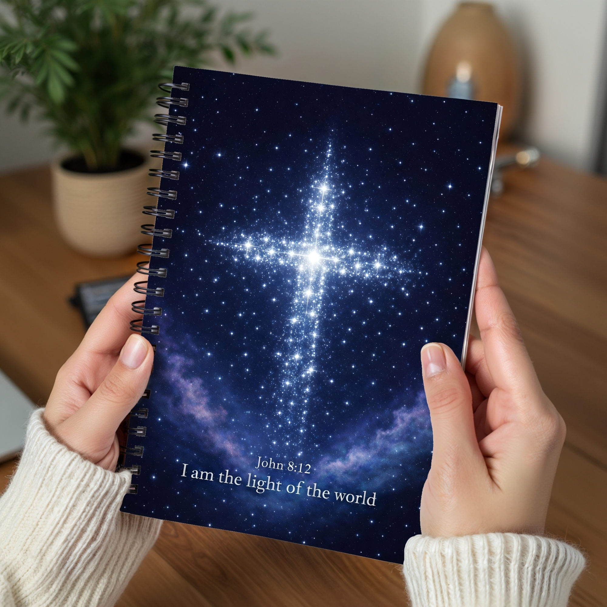 Christian Spiral Notebook "I Am the Light of the World" Journal (John 8:12) product thumbnail image