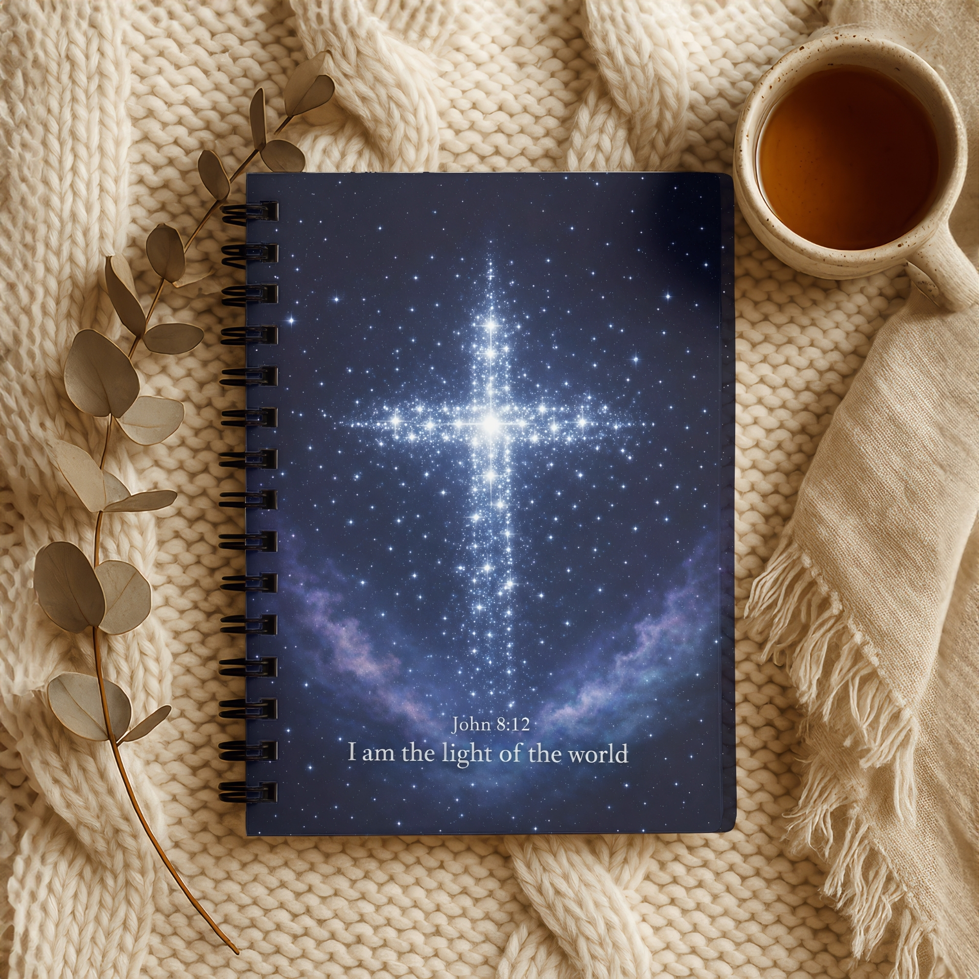 Christian Spiral Notebook "I Am the Light of the World" Journal (John 8:12) product thumbnail image Christian Spiral Notebook "I Am the Light of the World" Journal (John 8:12) product thumbnail image