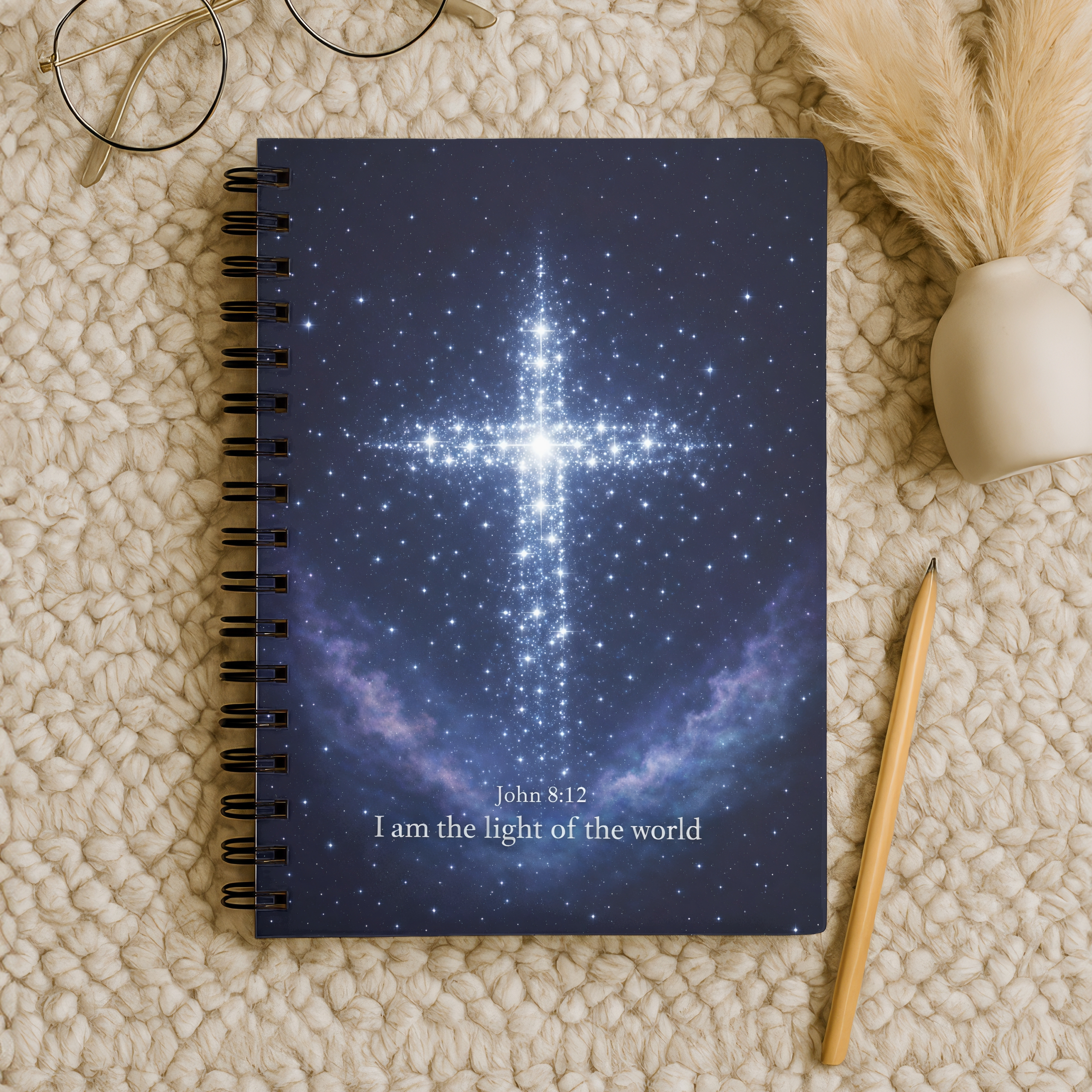 Christian Spiral Notebook "I Am the Light of the World" Journal (John 8:12) product thumbnail image