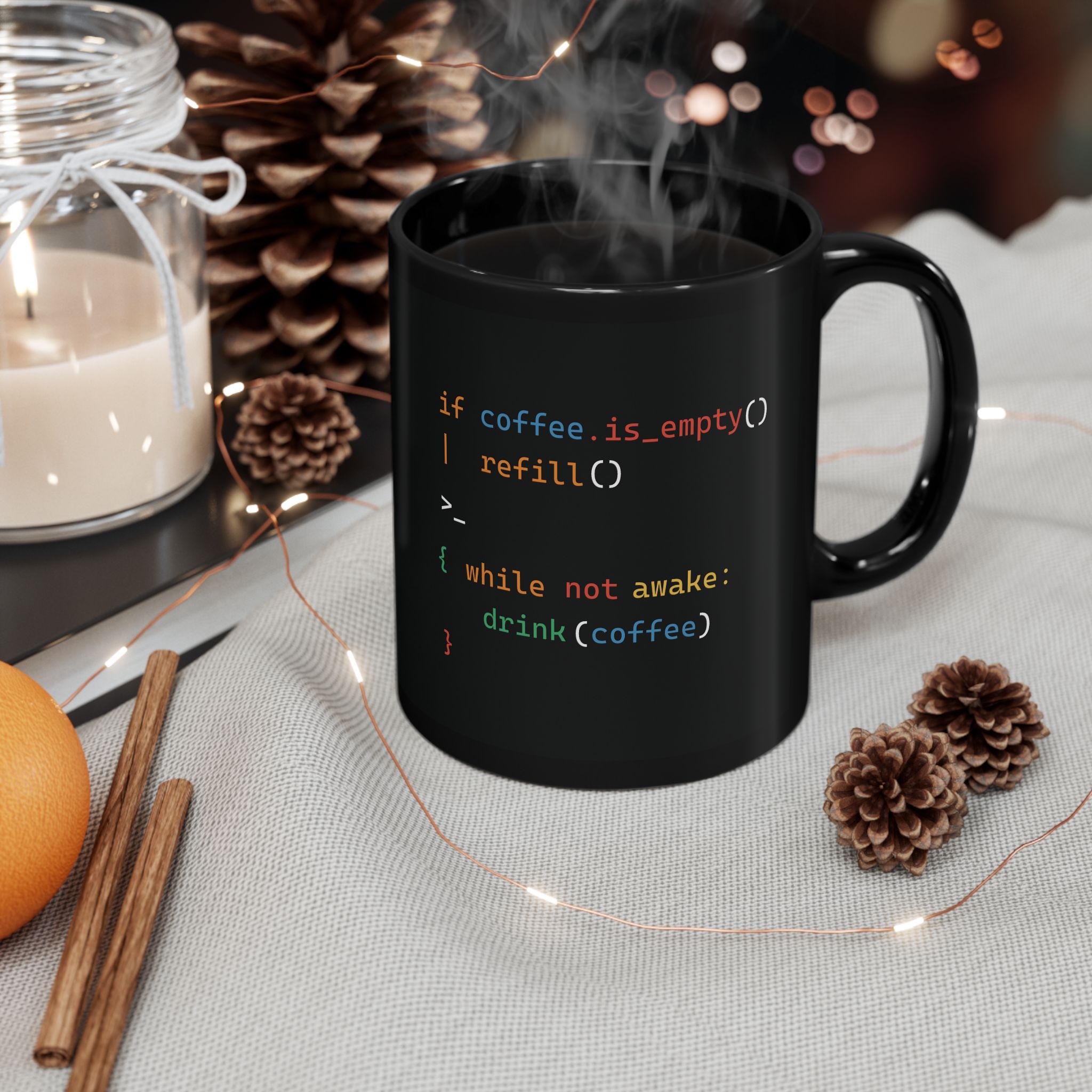 IT Coffee Mug | Code Morning Black Coffee Mug product thumbnail image IT Coffee Mug | Code Morning Black Coffee Mug product thumbnail image