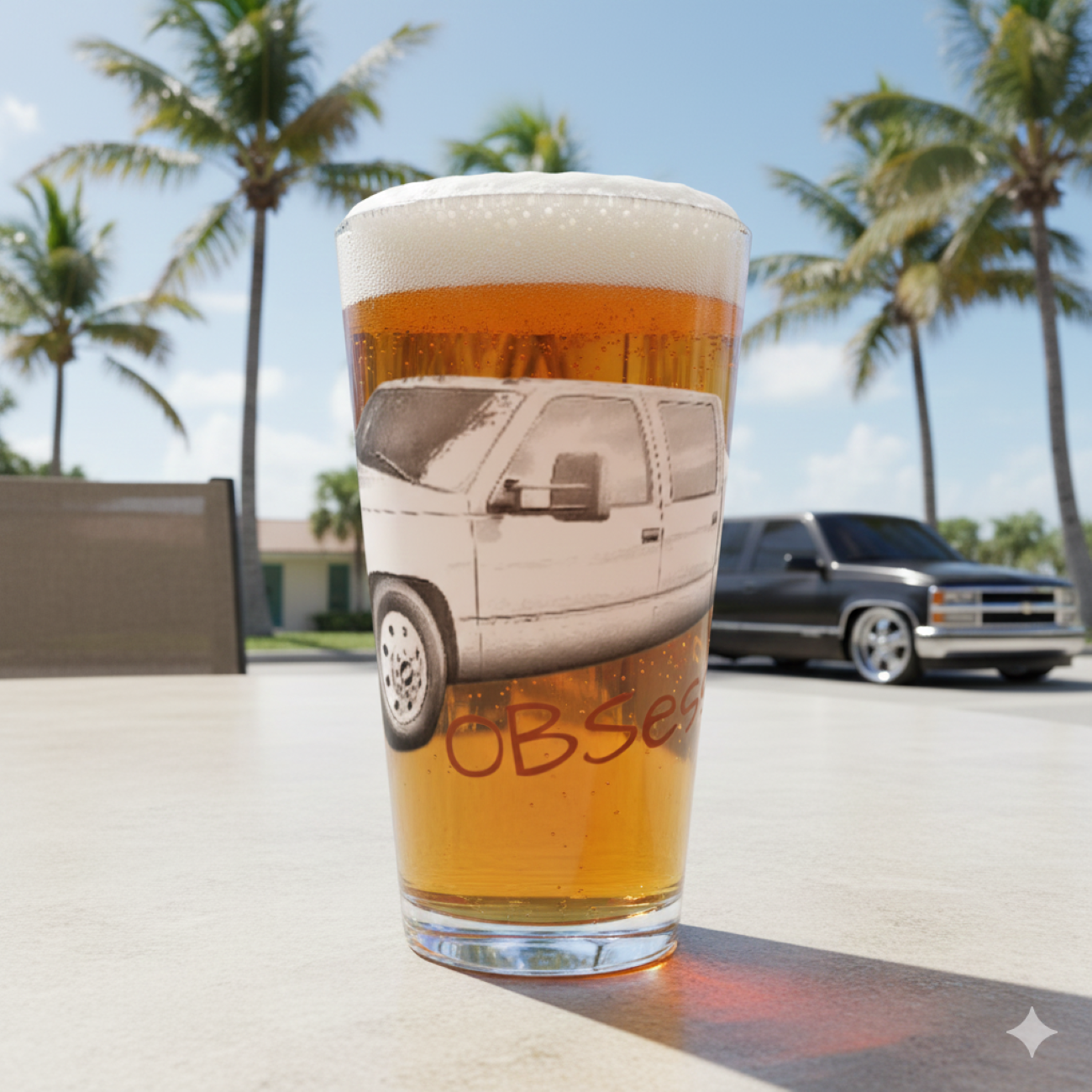 "OBSessed" Mixing Glass — 16oz Beer Pint Glass product thumbnail image