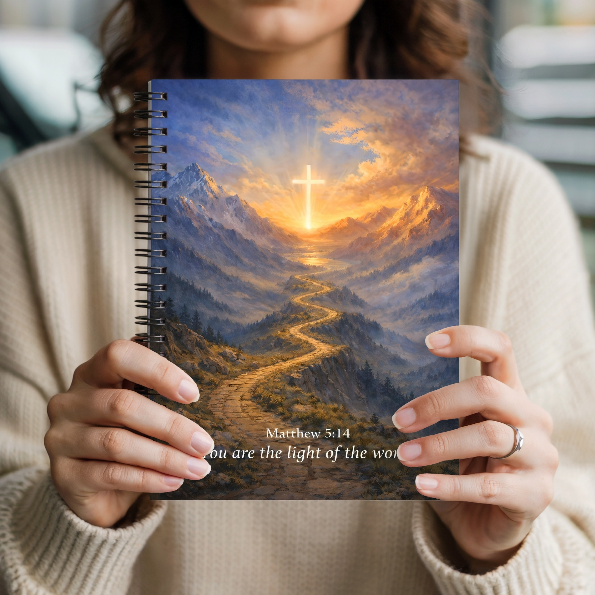 Christian Spiral Notebook Matthew 5:14 "You Are the Light of the World" Ruled Journal product thumbnail image Christian Spiral Notebook Matthew 5:14 "You Are the Light of the World" Ruled Journal product thumbnail image