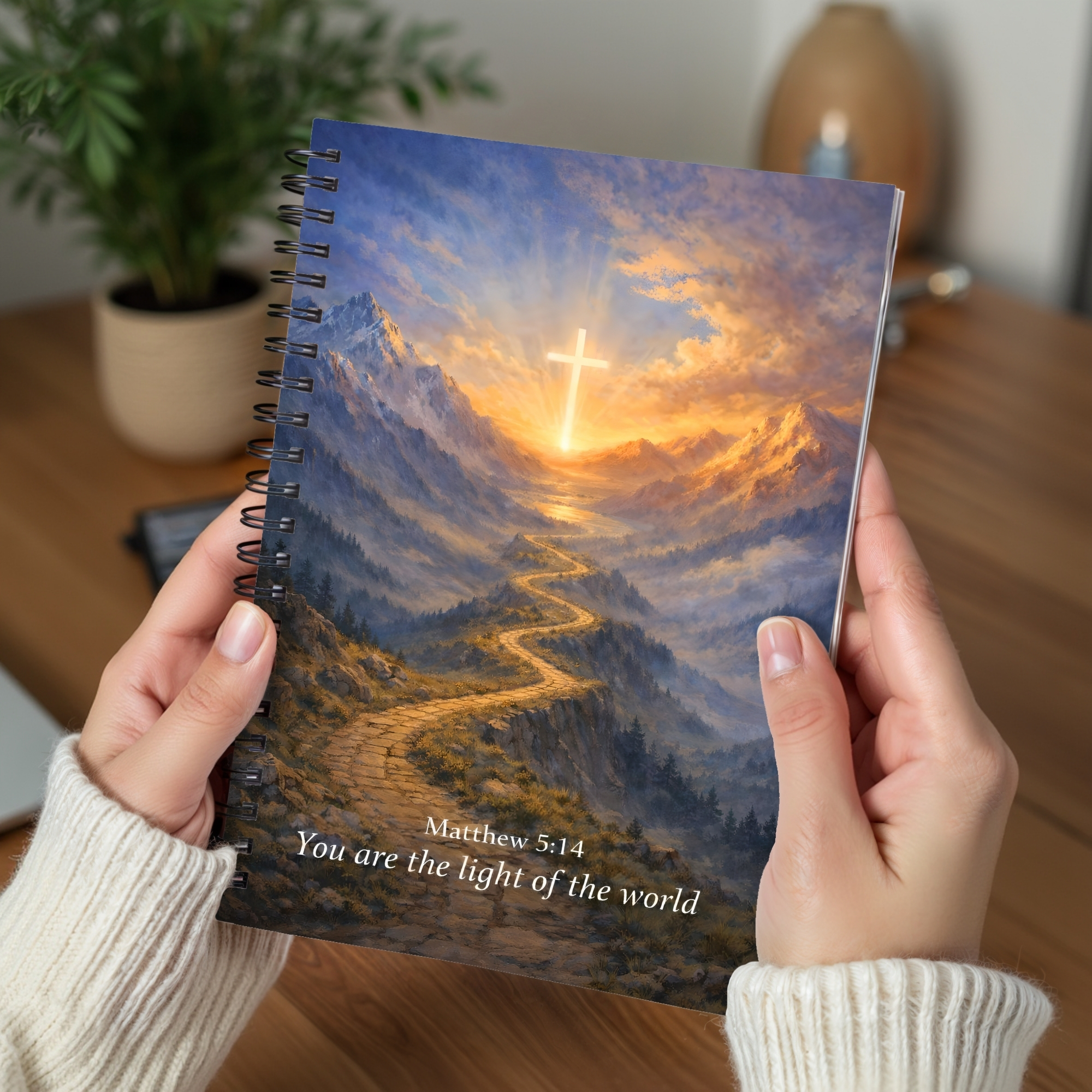 Christian Spiral Notebook Matthew 5:14 "You Are the Light of the World" Ruled Journal product thumbnail image Christian Spiral Notebook Matthew 5:14 "You Are the Light of the World" Ruled Journal product thumbnail image