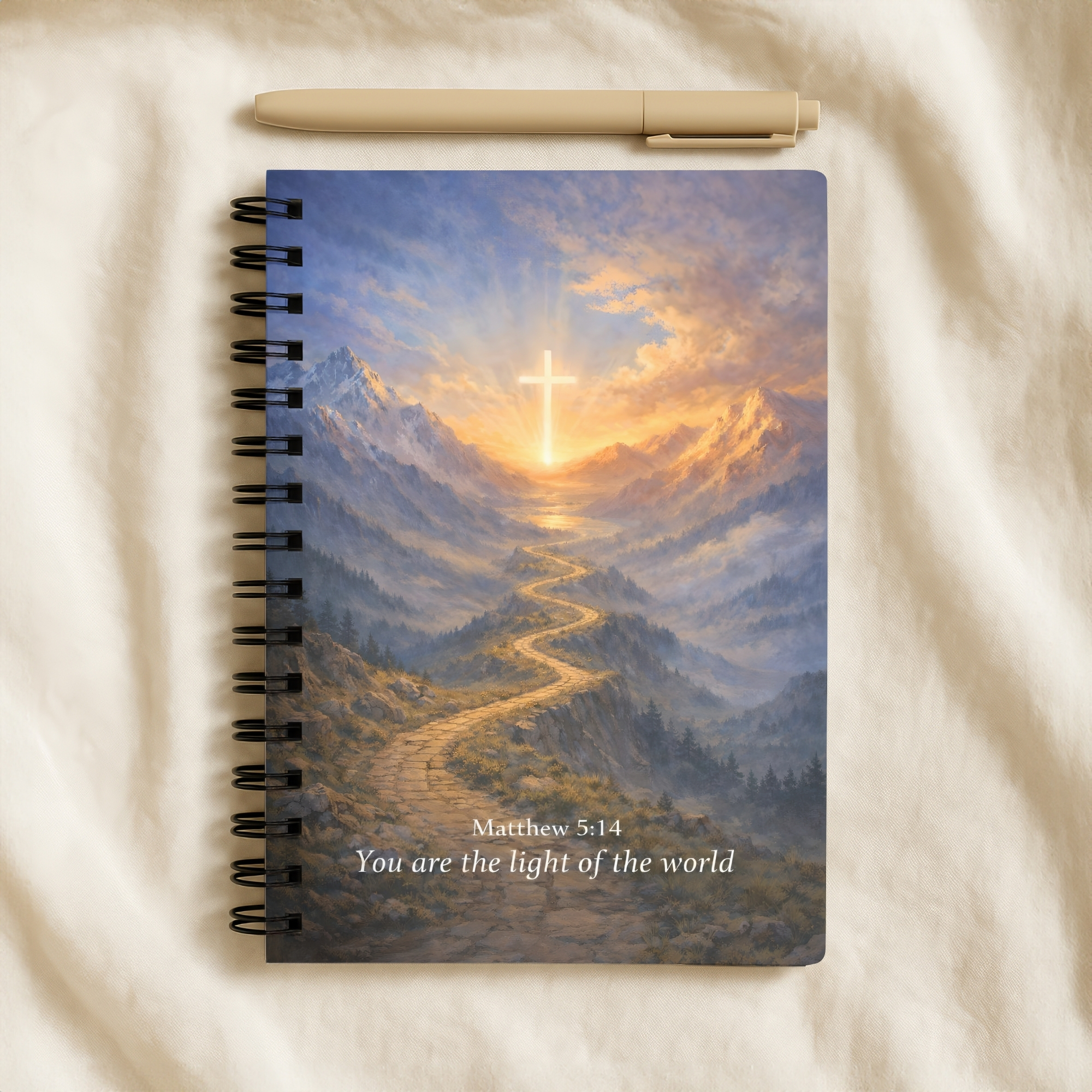 Christian Spiral Notebook Matthew 5:14 "You Are the Light of the World" Ruled Journal product thumbnail image Christian Spiral Notebook Matthew 5:14 "You Are the Light of the World" Ruled Journal product thumbnail image