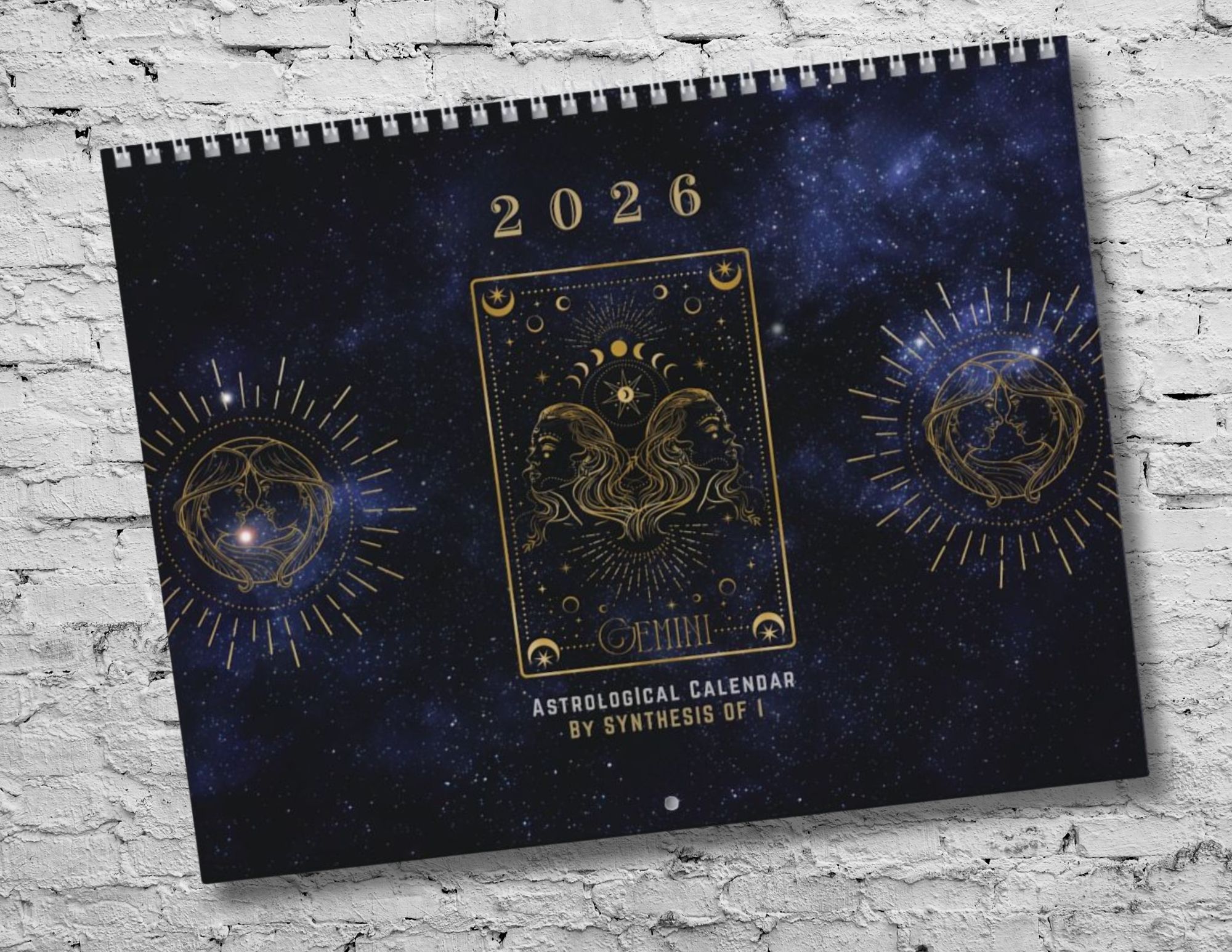 Gemini Astrology Calendar 2026: Detailed Monthly Horoscopes, Writable Grids, Vibrant Zodiac Design product thumbnail image