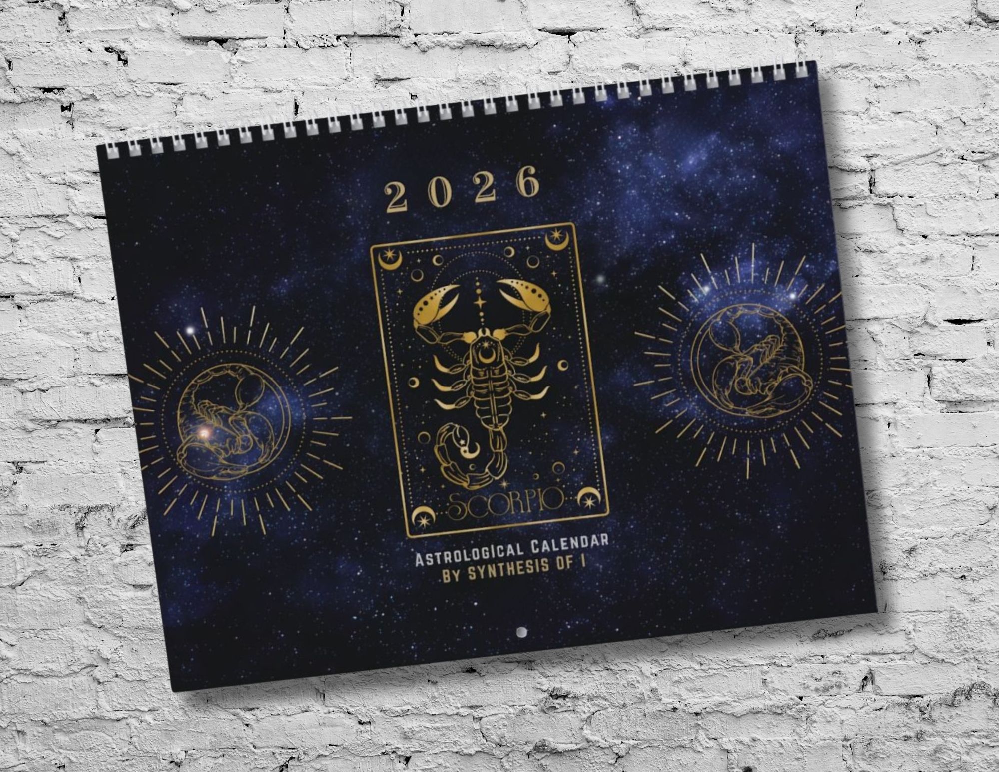 Scorpio Astrology Calendar 2026: Detailed Monthly Horoscopes, Writable Grids, Vibrant Zodiac Design product thumbnail image