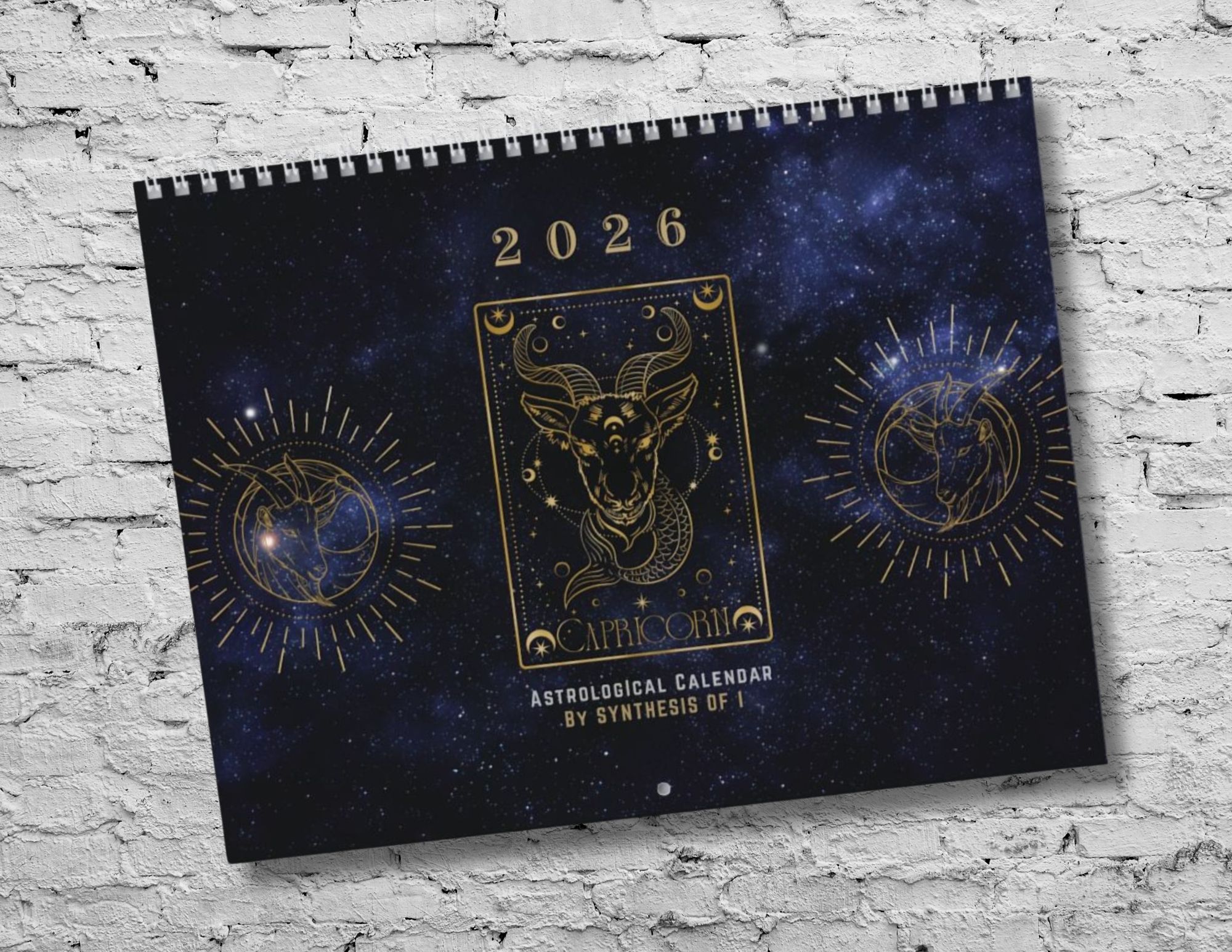 Capricorn Astrology Calendar 2026: Detailed Monthly Horoscopes, Writable Grids, Vibrant Zodiac Design product thumbnail image