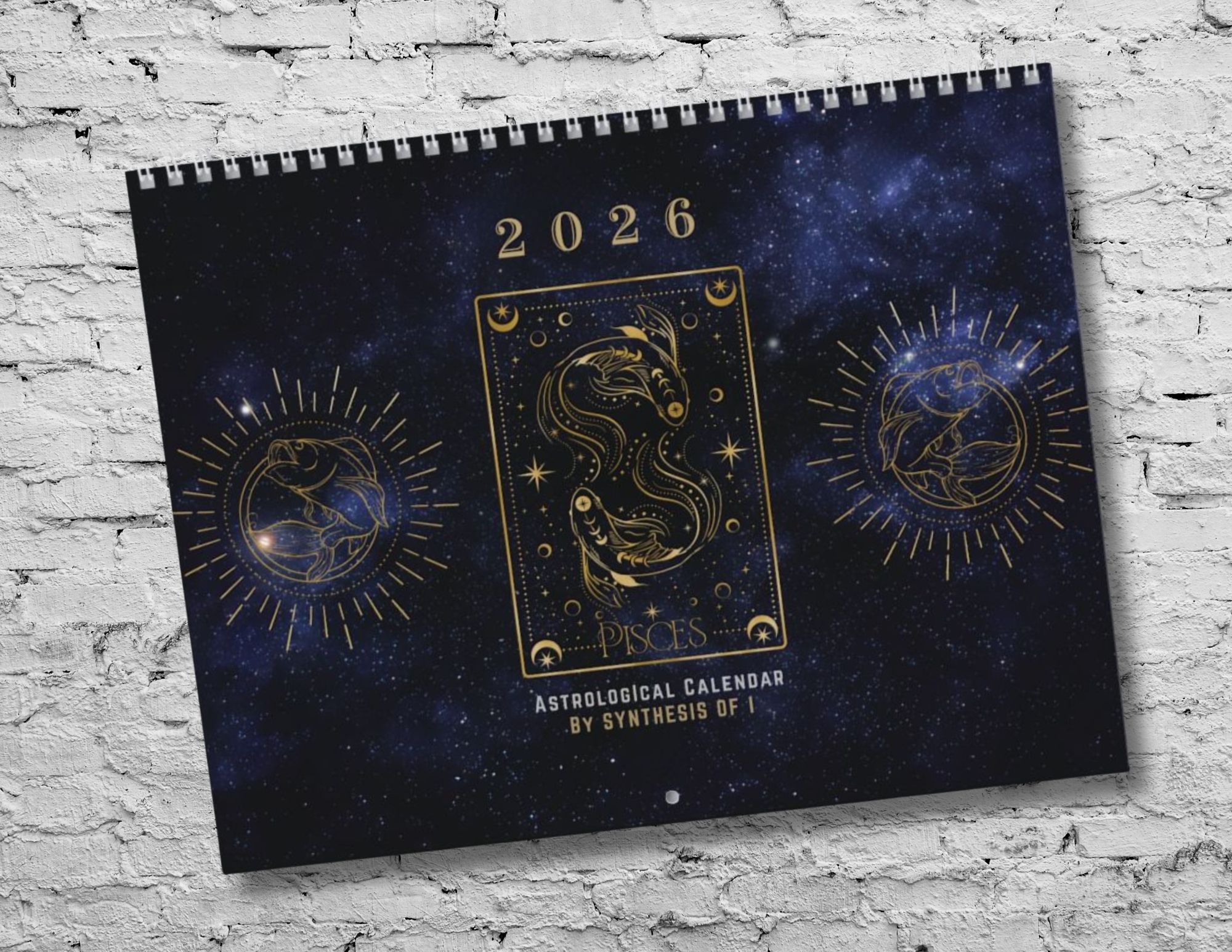 Pisces Astrology Calendar 2026: Detailed Monthly Horoscopes, Writable Grids, Vibrant Zodiac Design