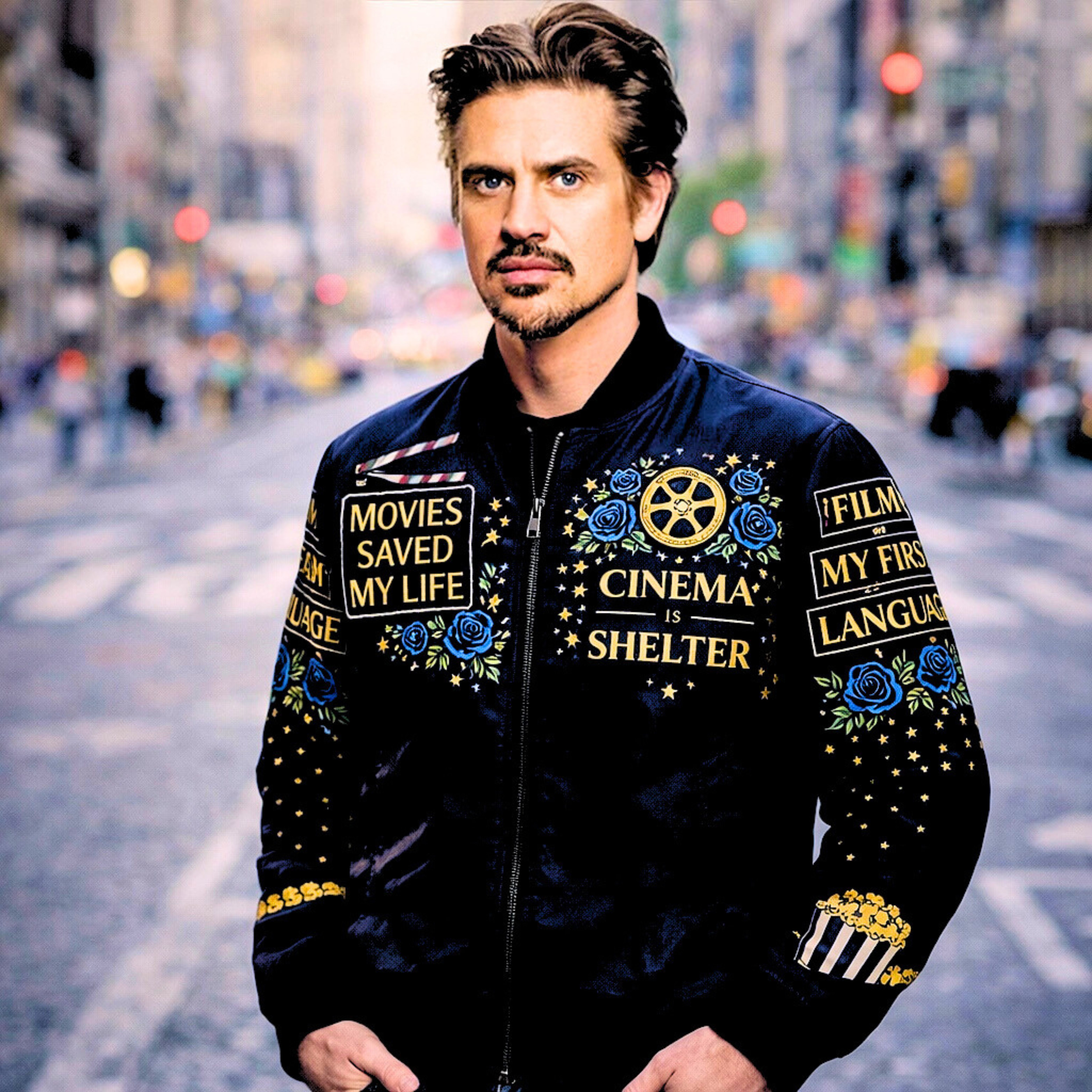 Film Lover Bomber Jacket | Filmmaker Jacket, Movie Fan Apparel product thumbnail image Film Lover Bomber Jacket | Filmmaker Jacket, Movie Fan Apparel product thumbnail image