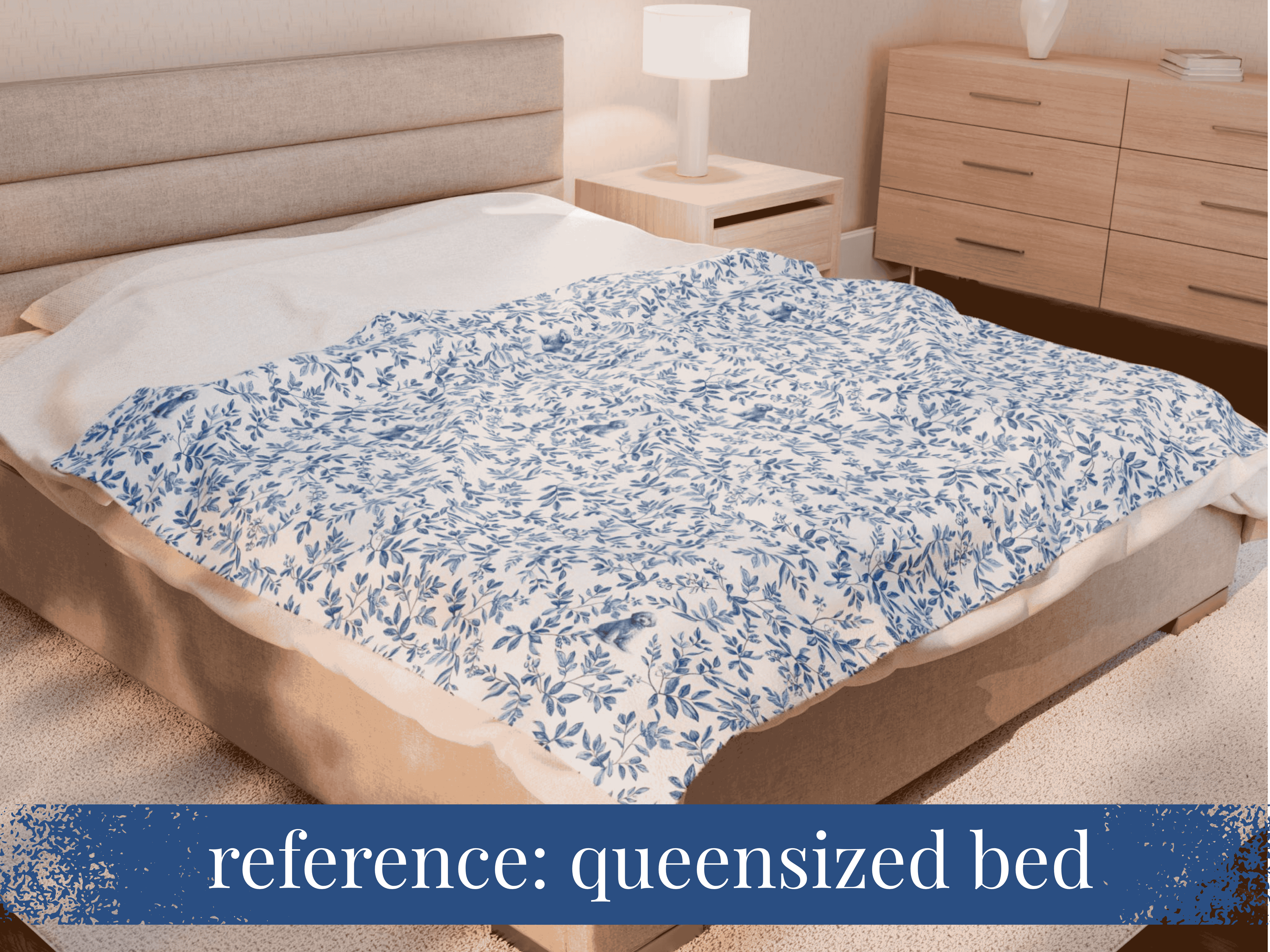 Antique French Blue Goldendoodle Toile Velveteen Plush Blanket, Soft Cozy Home Decor product thumbnail image Antique French Blue Goldendoodle Toile Velveteen Plush Blanket, Soft Cozy Home Decor product thumbnail image