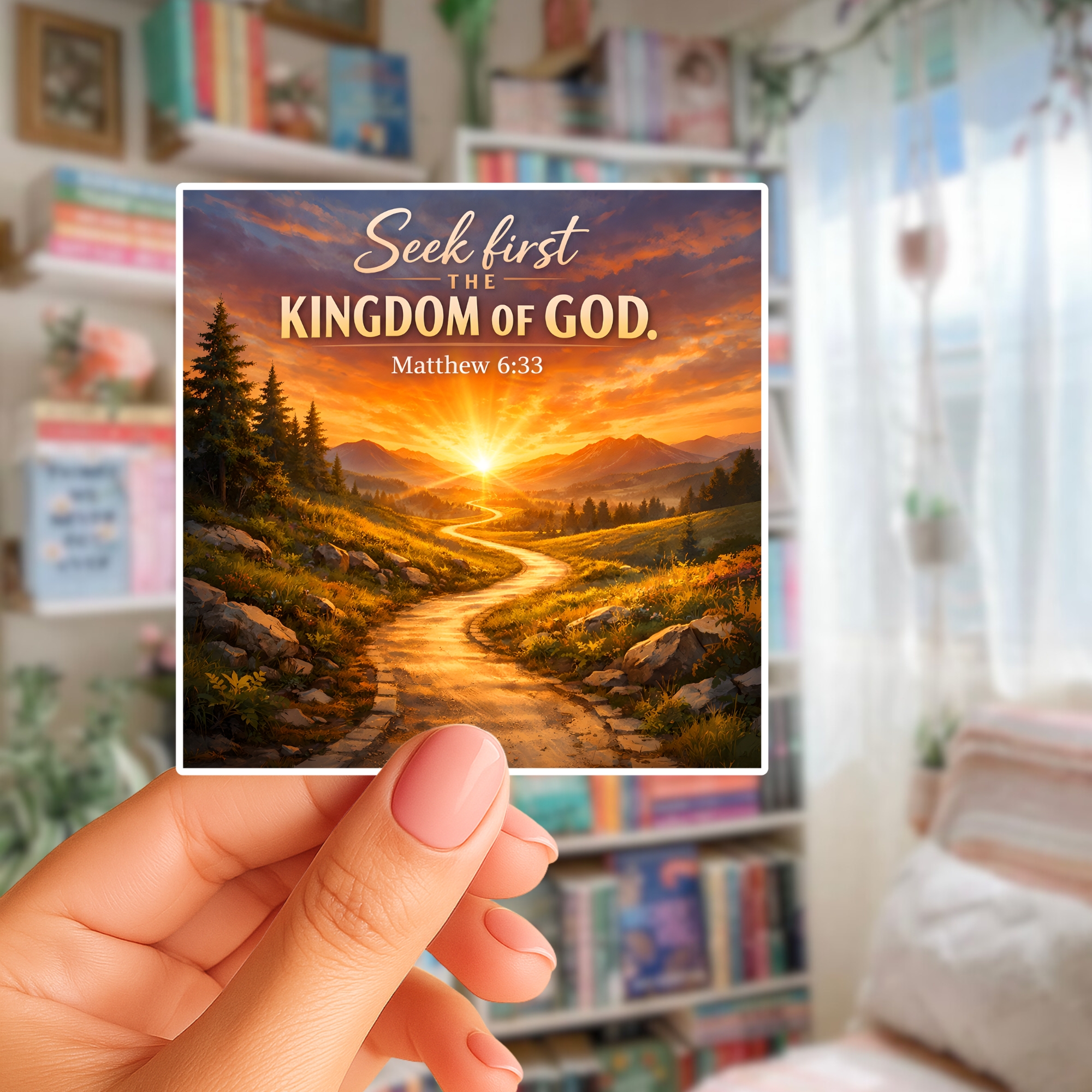 Seek First the Kingdom of God Sticker Matthew 6:33 Faith Inspirational Sticker product thumbnail image Seek First the Kingdom of God Sticker Matthew 6:33 Faith Inspirational Sticker product thumbnail image