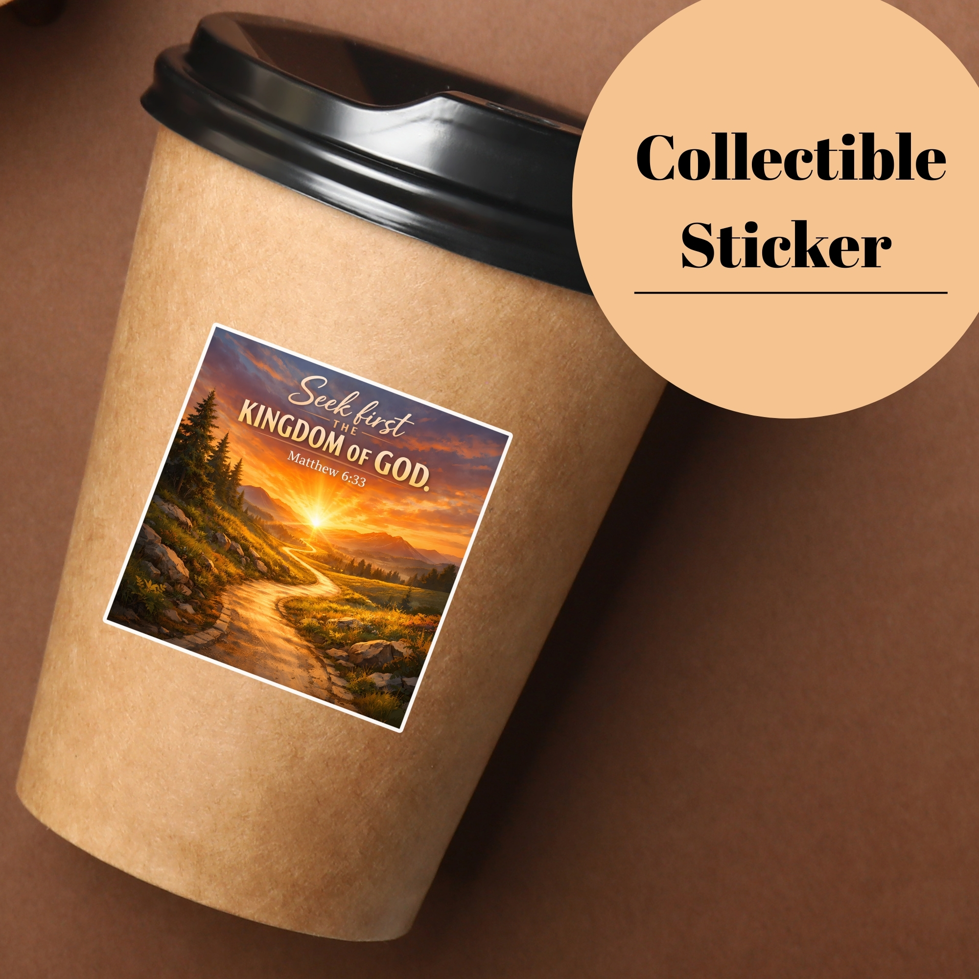 Seek First the Kingdom of God Sticker Matthew 6:33 Faith Inspirational Sticker product thumbnail image Seek First the Kingdom of God Sticker Matthew 6:33 Faith Inspirational Sticker product thumbnail image