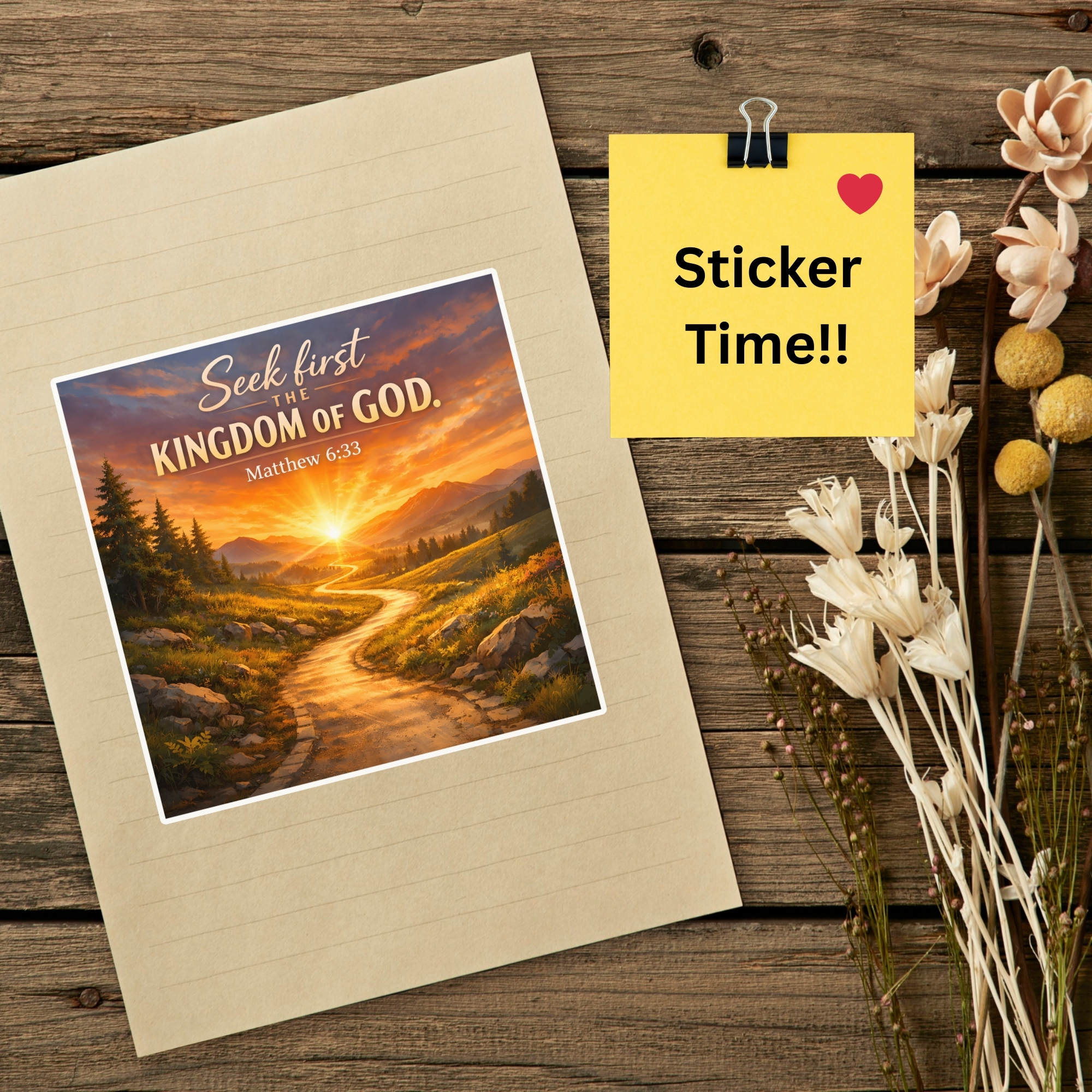 Seek First the Kingdom of God Sticker Matthew 6:33 Faith Inspirational Sticker product thumbnail image Seek First the Kingdom of God Sticker Matthew 6:33 Faith Inspirational Sticker product thumbnail image