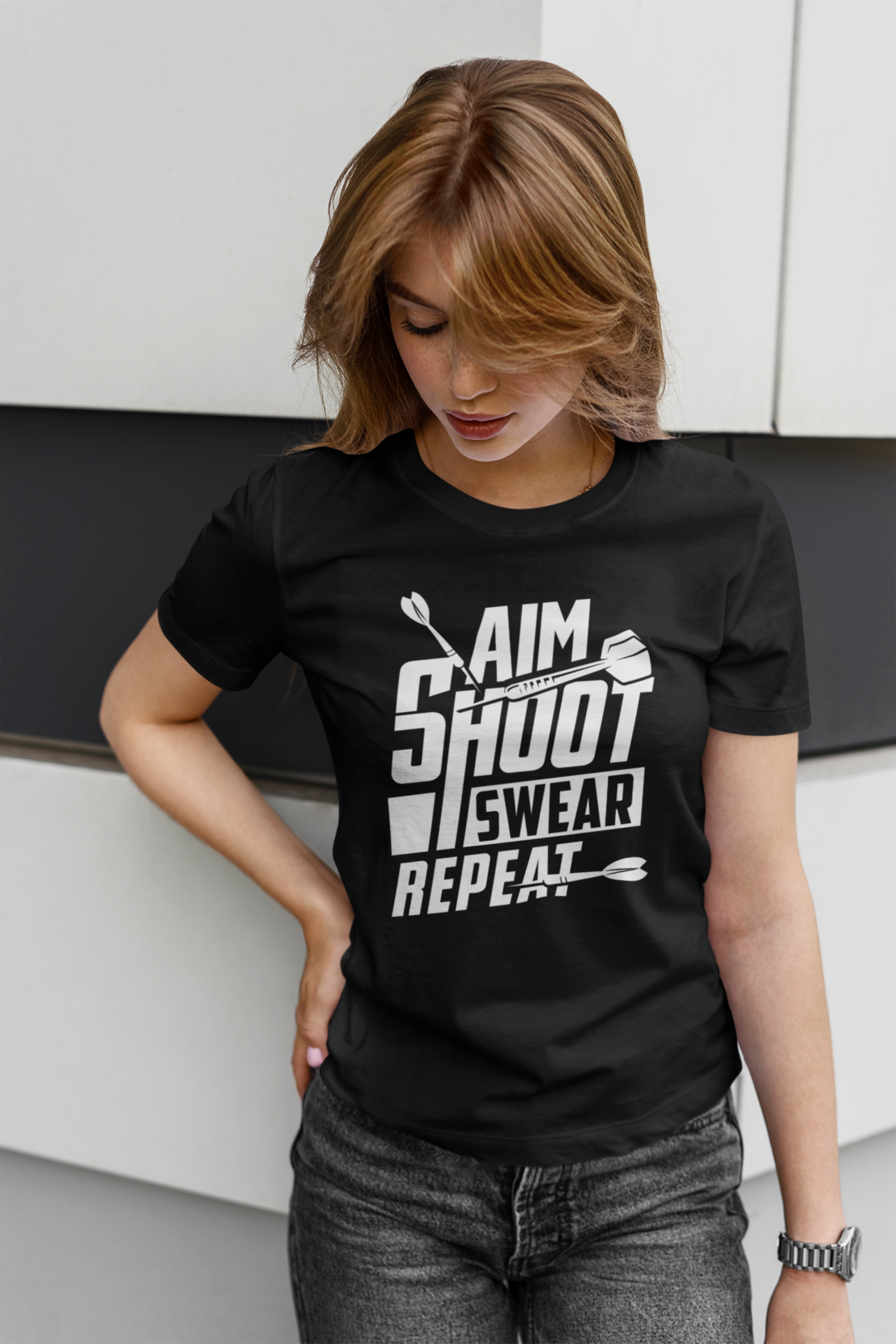 Aim Shoot Swear Repeat Shirt product thumbnail image