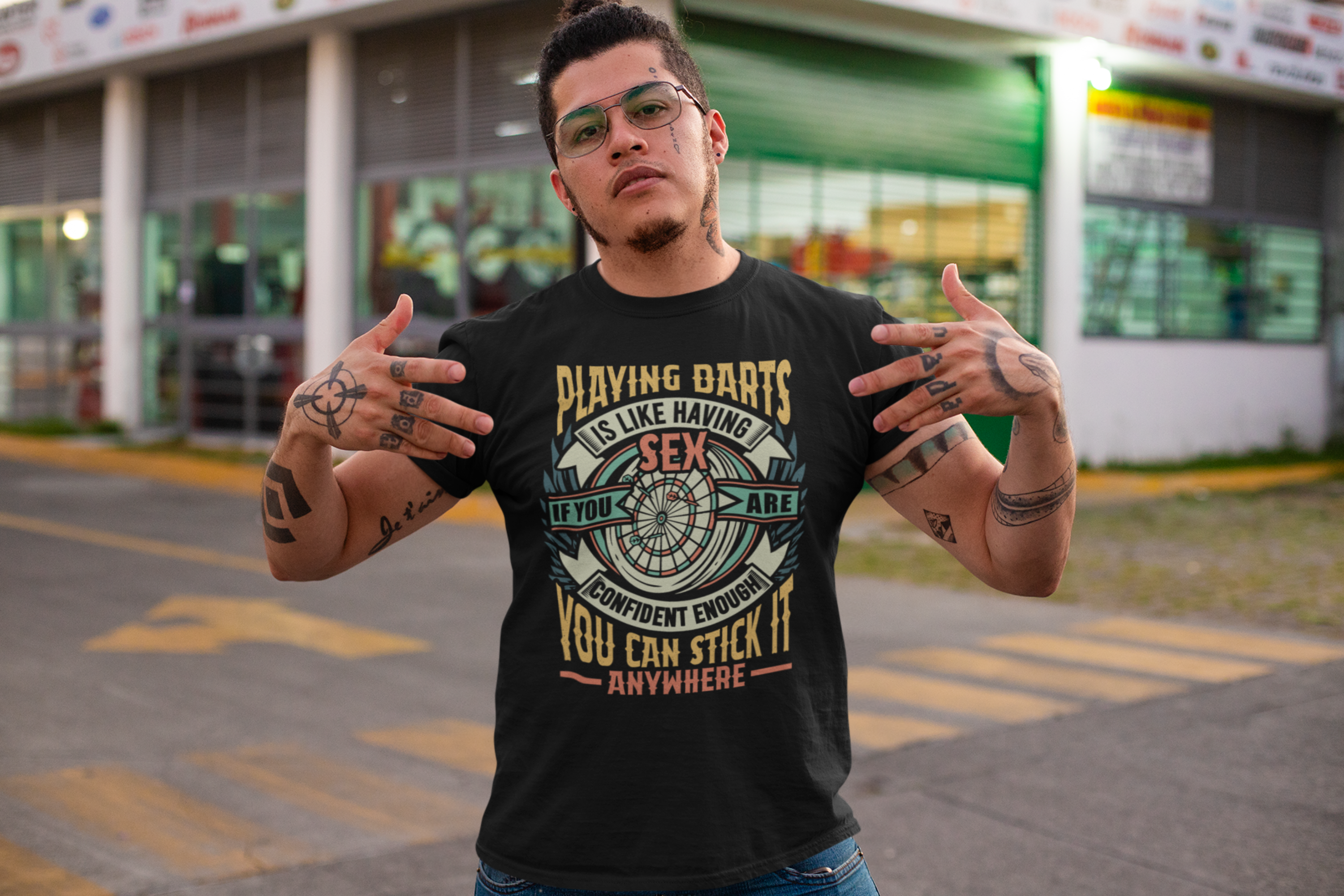 Playing Darts is Like Having Sex If You Are Confident Enough You Can Stick it Anywhere Shirt